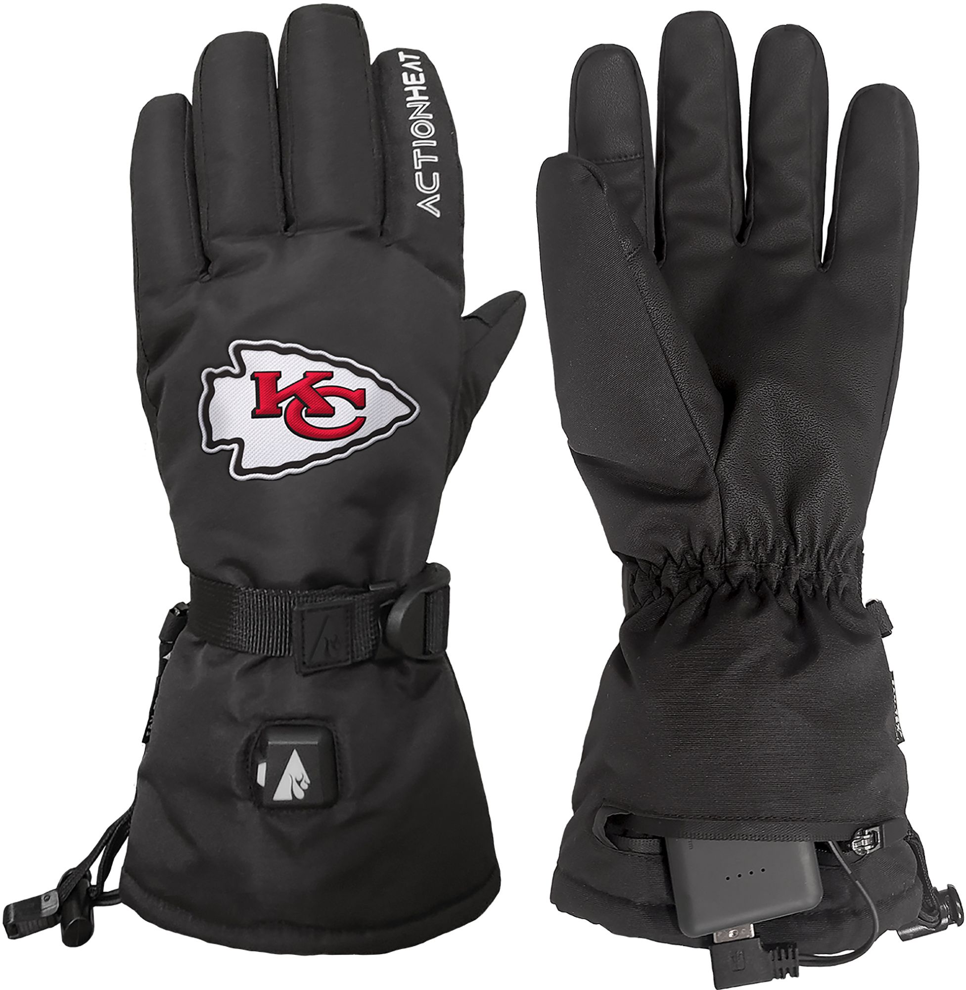 ActionHeat Adult Kansas City Chiefs 5V Premium Battery Heated Gloves product image