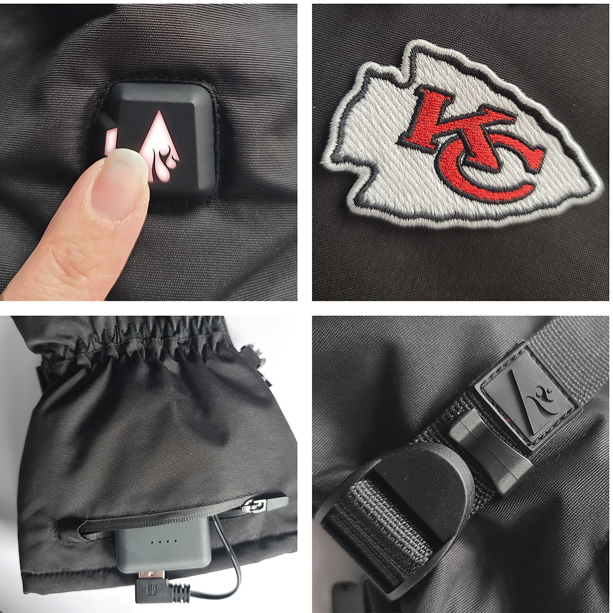ActionHeat Adult Kansas City Chiefs 5V Premium Battery Heated Gloves product image