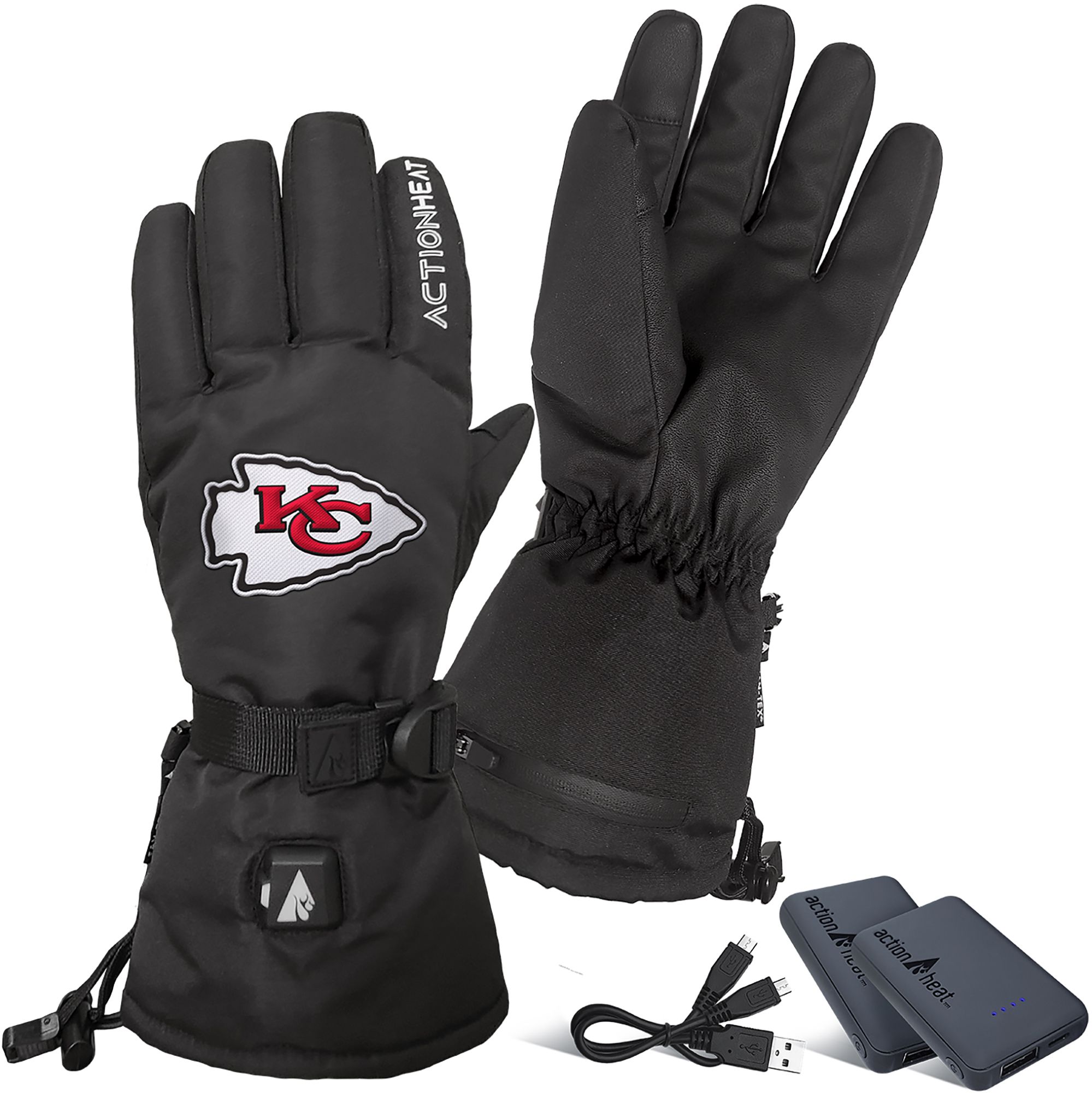 ActionHeat Adult Kansas City Chiefs 5V Premium Battery Heated Gloves product image