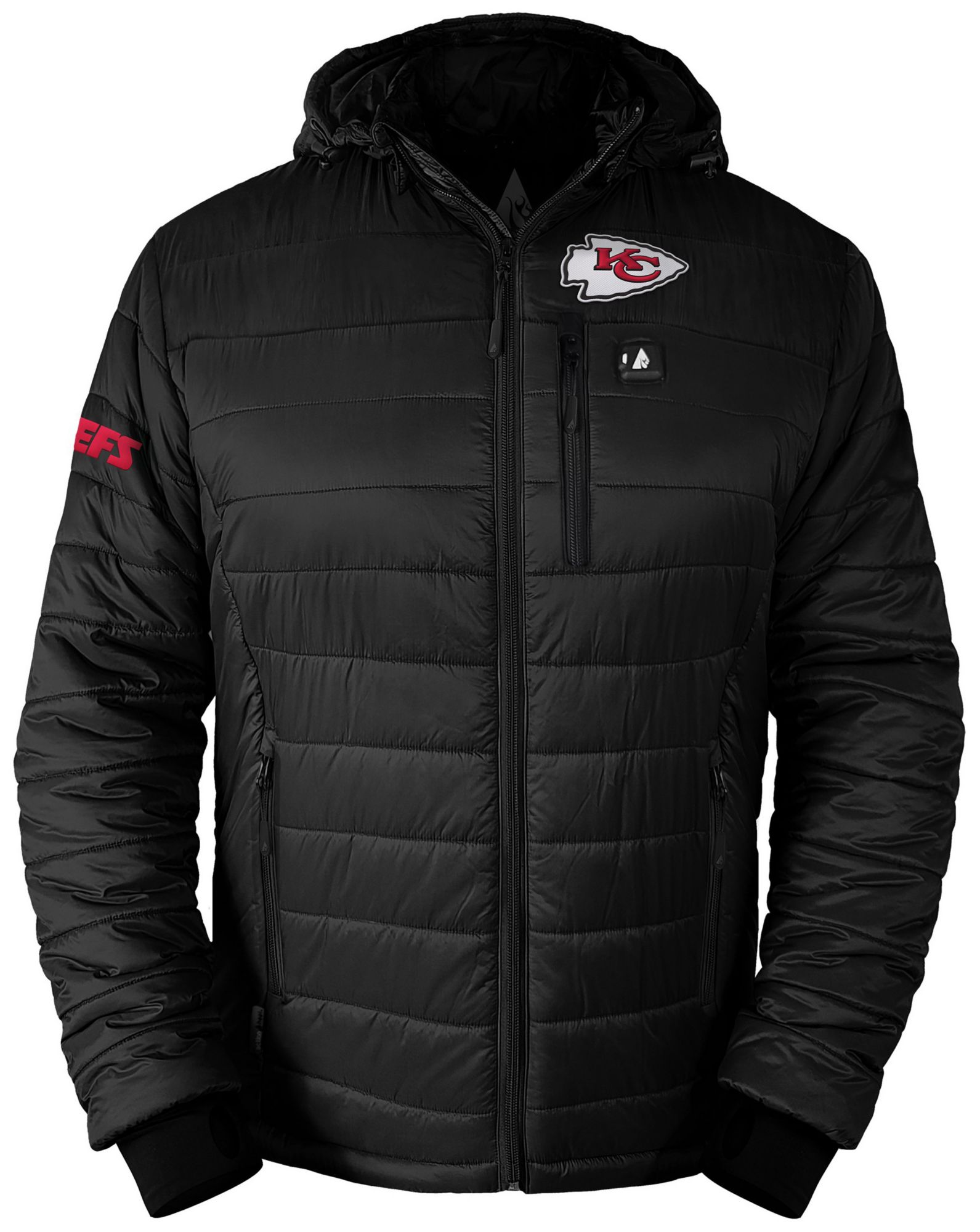 ActionHeat Men's Kansas City Chiefs Black 5V Battery Heated Puffer Jacket product image