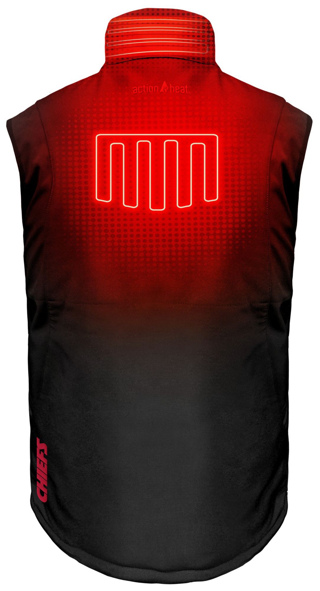 ActionHeat Men's Kansas City Chiefs Black 5V Battery Heated Softshell Vest product image