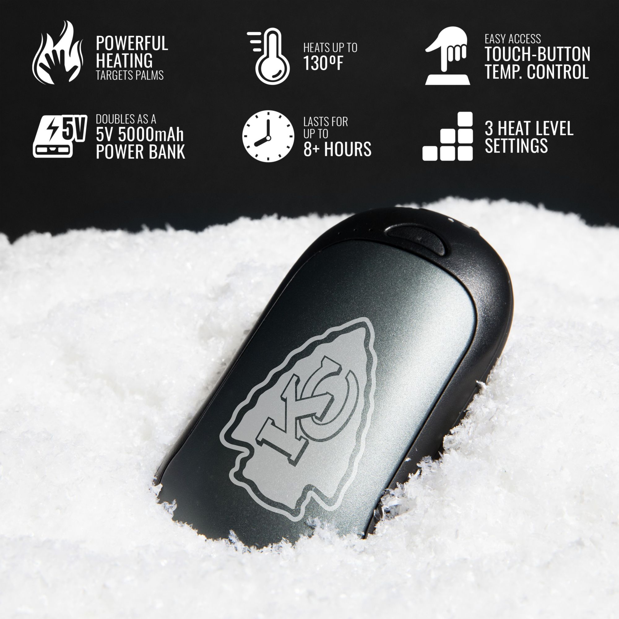 ActionHeat Kansas City Chiefs Rechargeable Hand Warmer - Single product image
