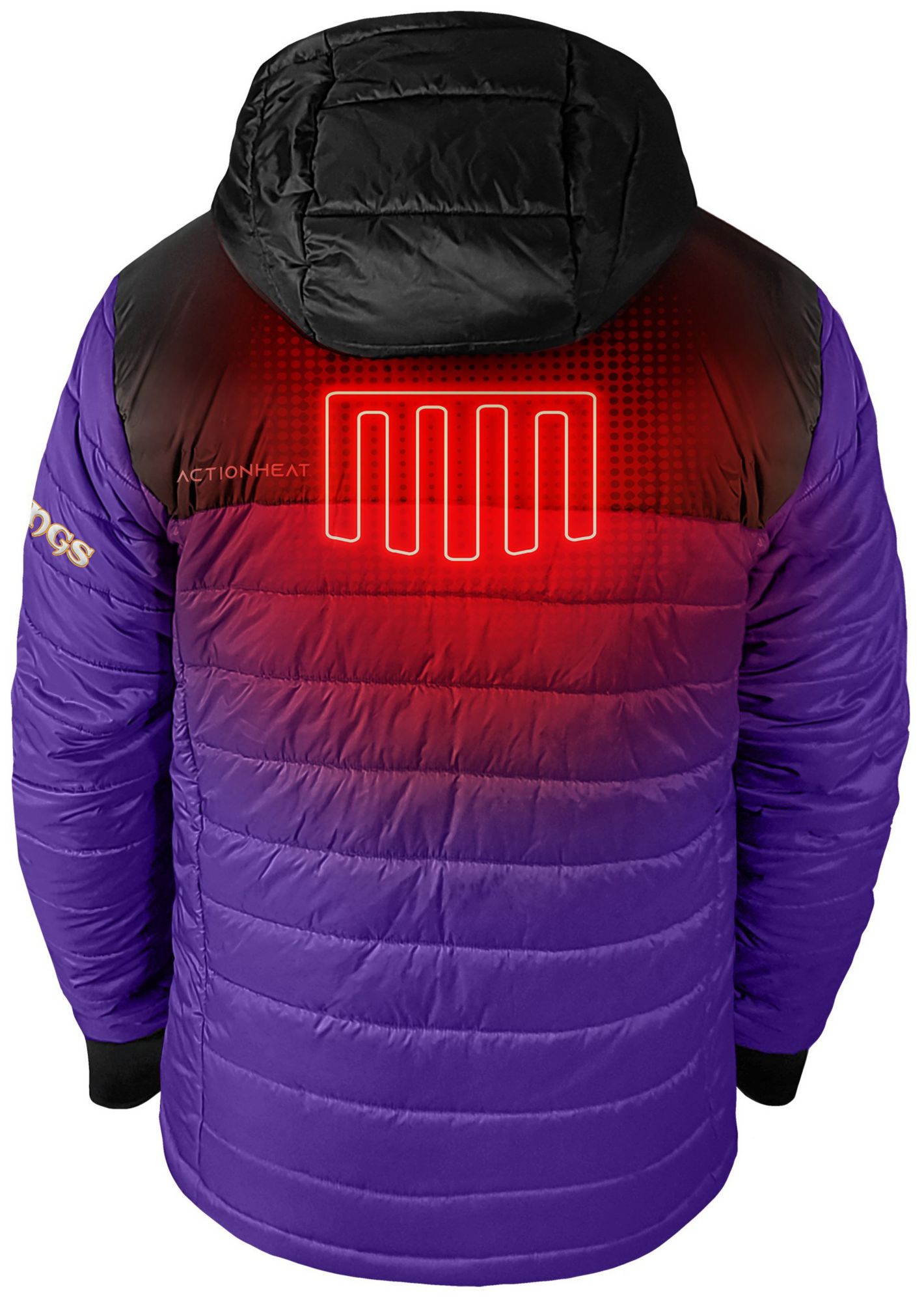 ActionHeat Men's Minnesota Vikings Purple 5V Battery Heated Puffer Jacket product image