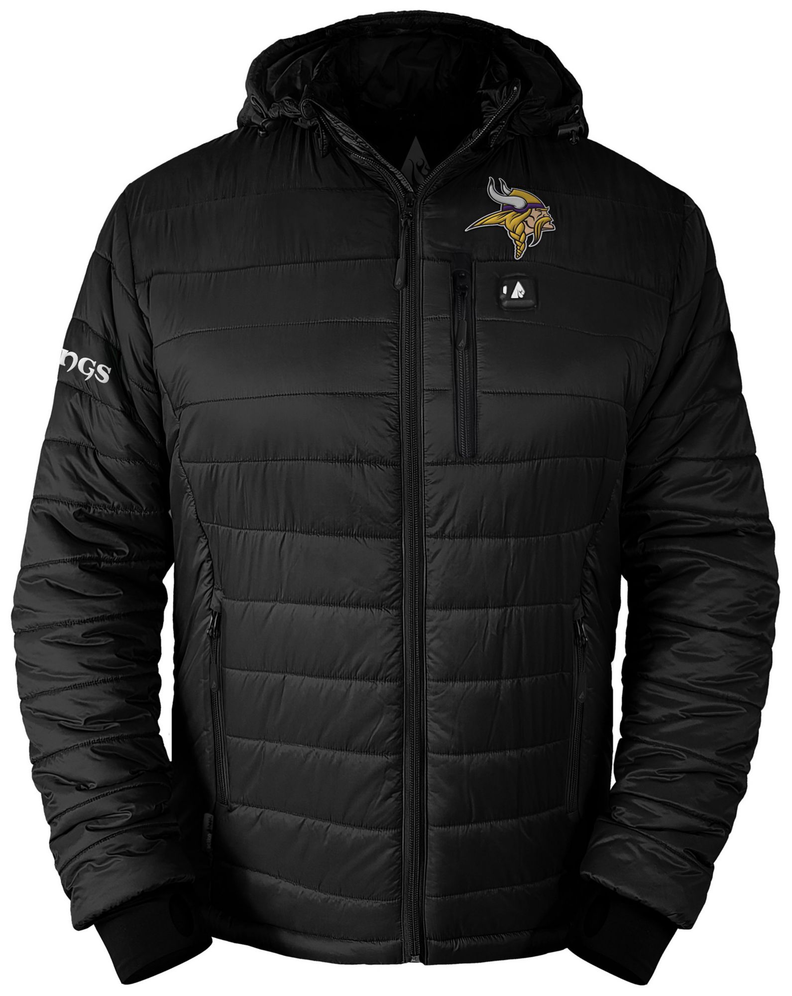 ActionHeat Men's Minnesota Vikings Black 5V Battery Heated Puffer Jacket product image