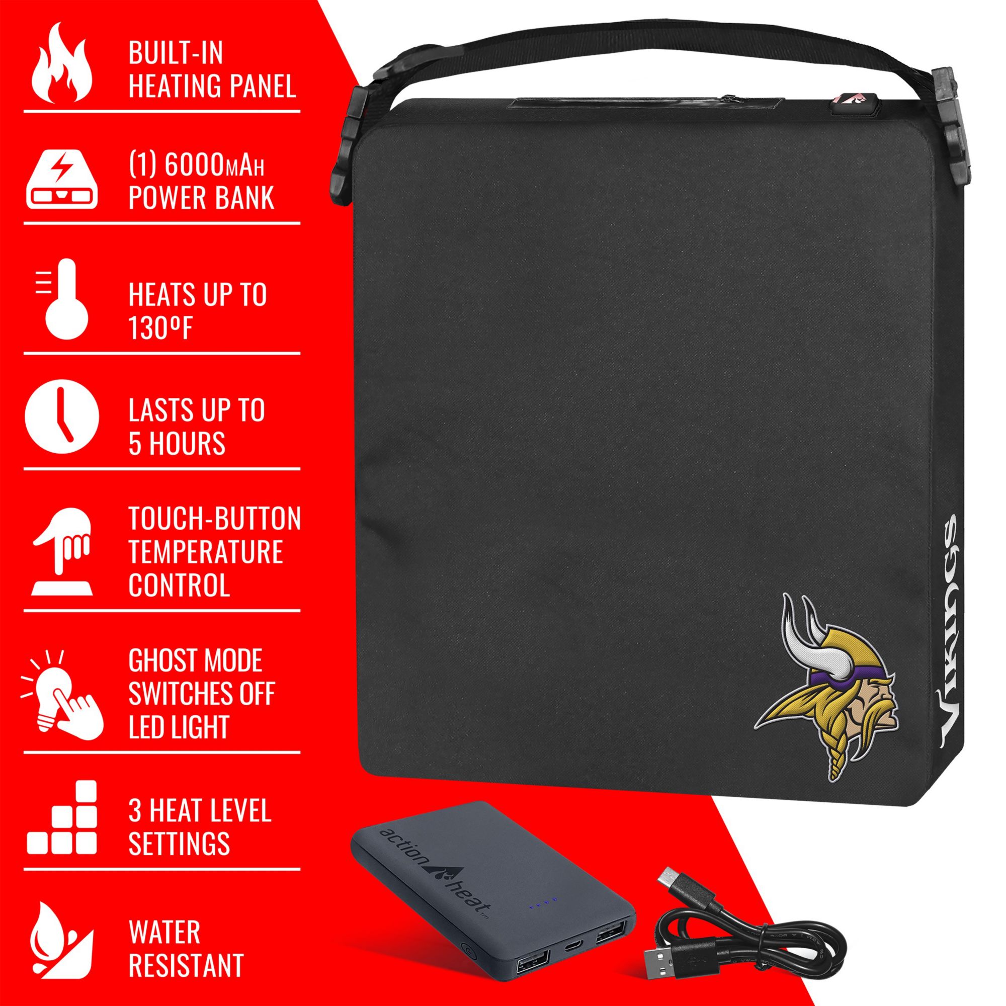 ActionHeat Minnesota Vikings 5V Heated Seat Cushion product image