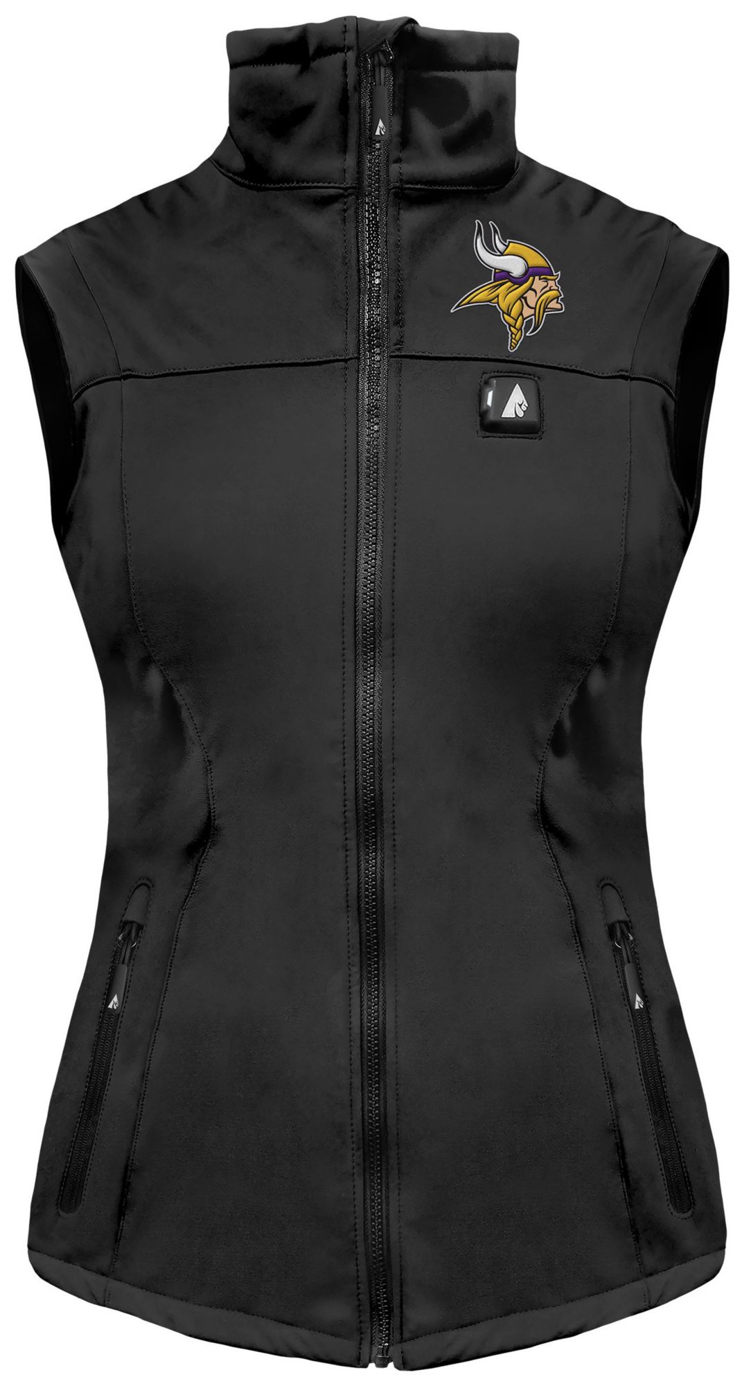 ActionHeat Women's Minnesota Vikings Black 5V Battery Heated Softshell Vest product image
