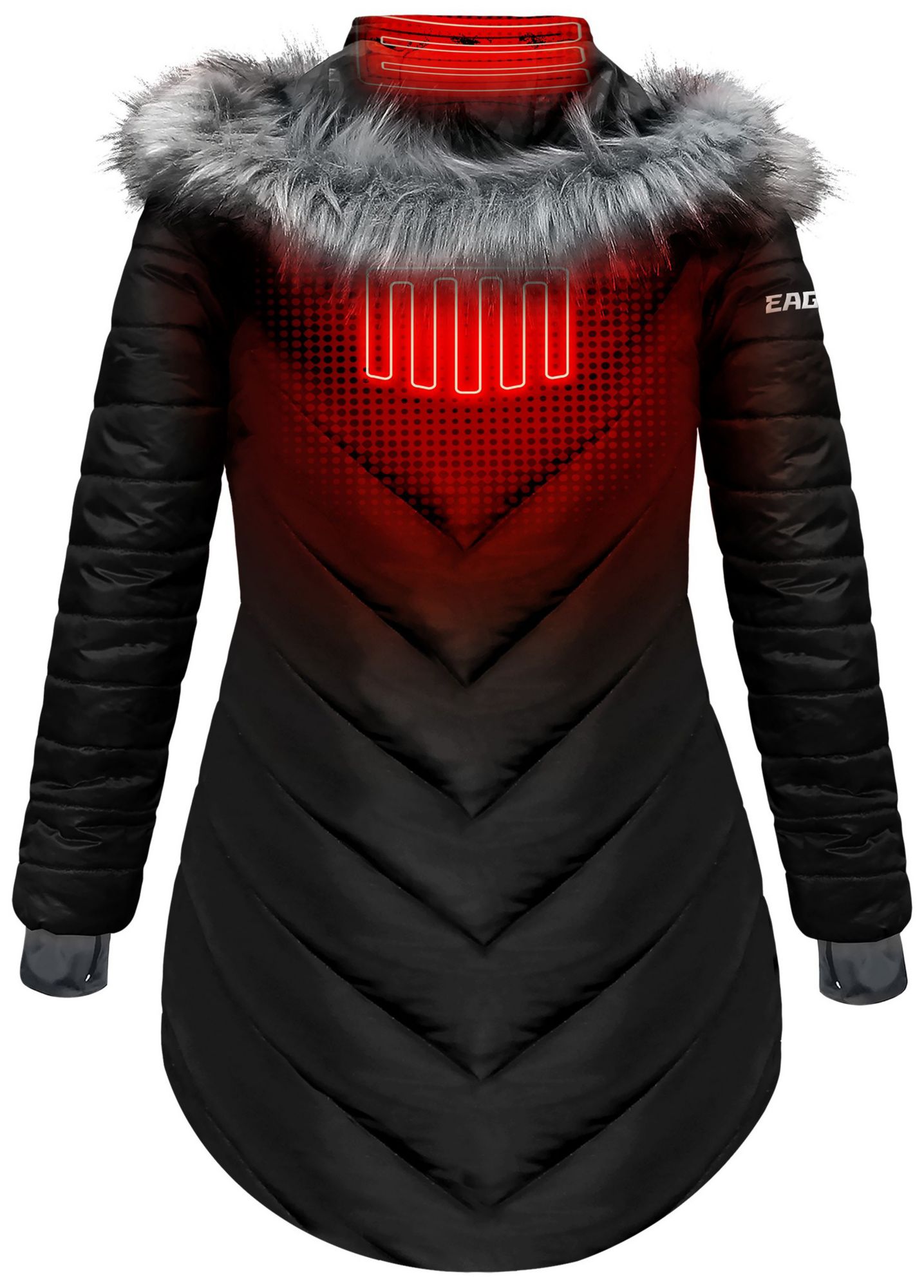 ActionHeat Women's Philadelphia Eagles Black 5V Battery Heated Puffer Jacket product image