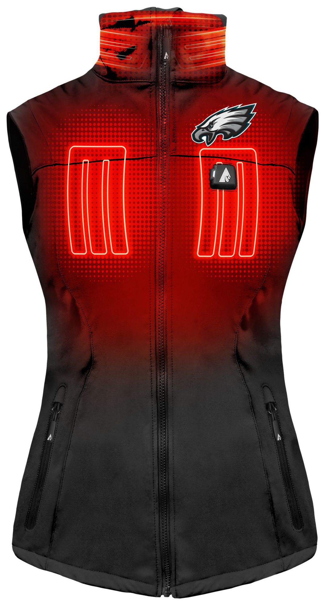 ActionHeat Women's Philadelphia Eagles Black 5V Battery Heated Softshell Vest product image
