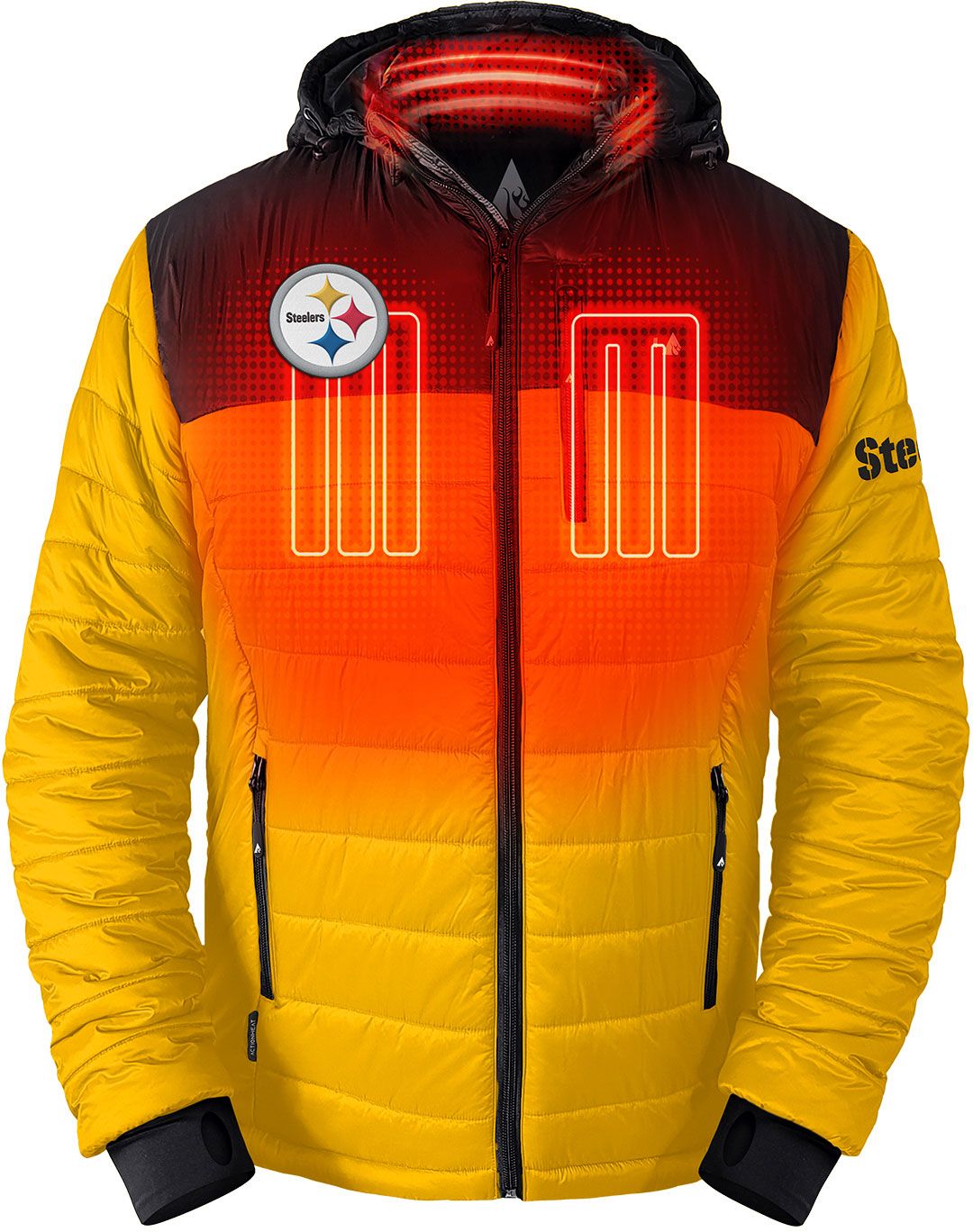 ActionHeat Men's Pittsburgh Steelers Gold Puffer Jacket product image