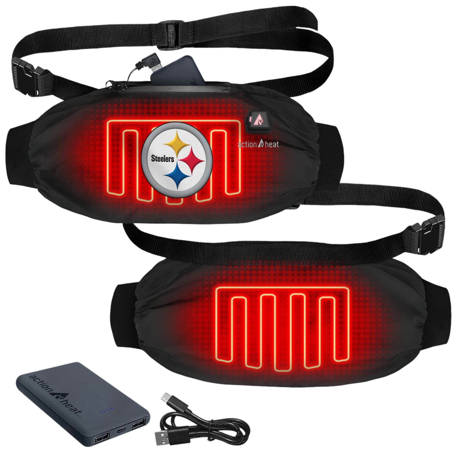 ActionHeat Pittsburgh Steelers 5V Battery Heated Hand Muff Warmer product image