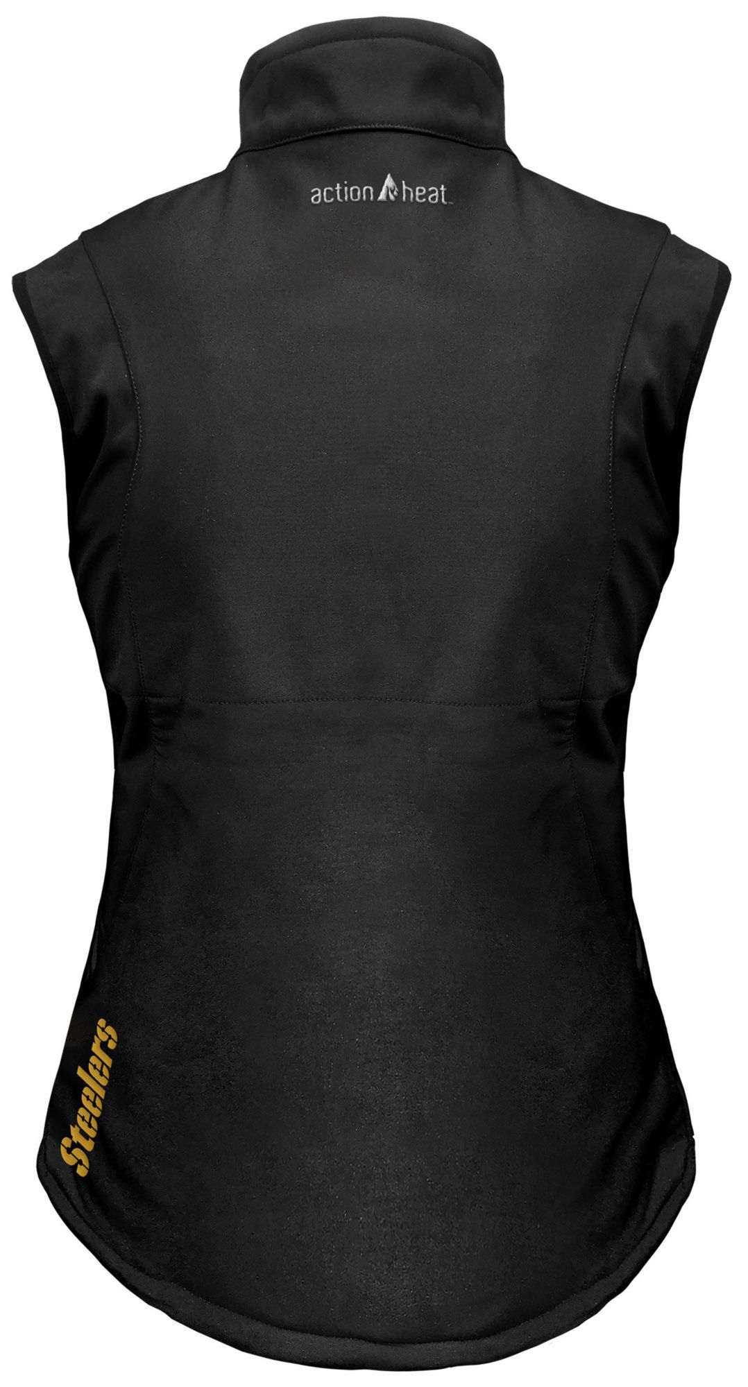 ActionHeat Women's Pittsburgh Steelers Black 5V Battery Heated Softshell Vest product image