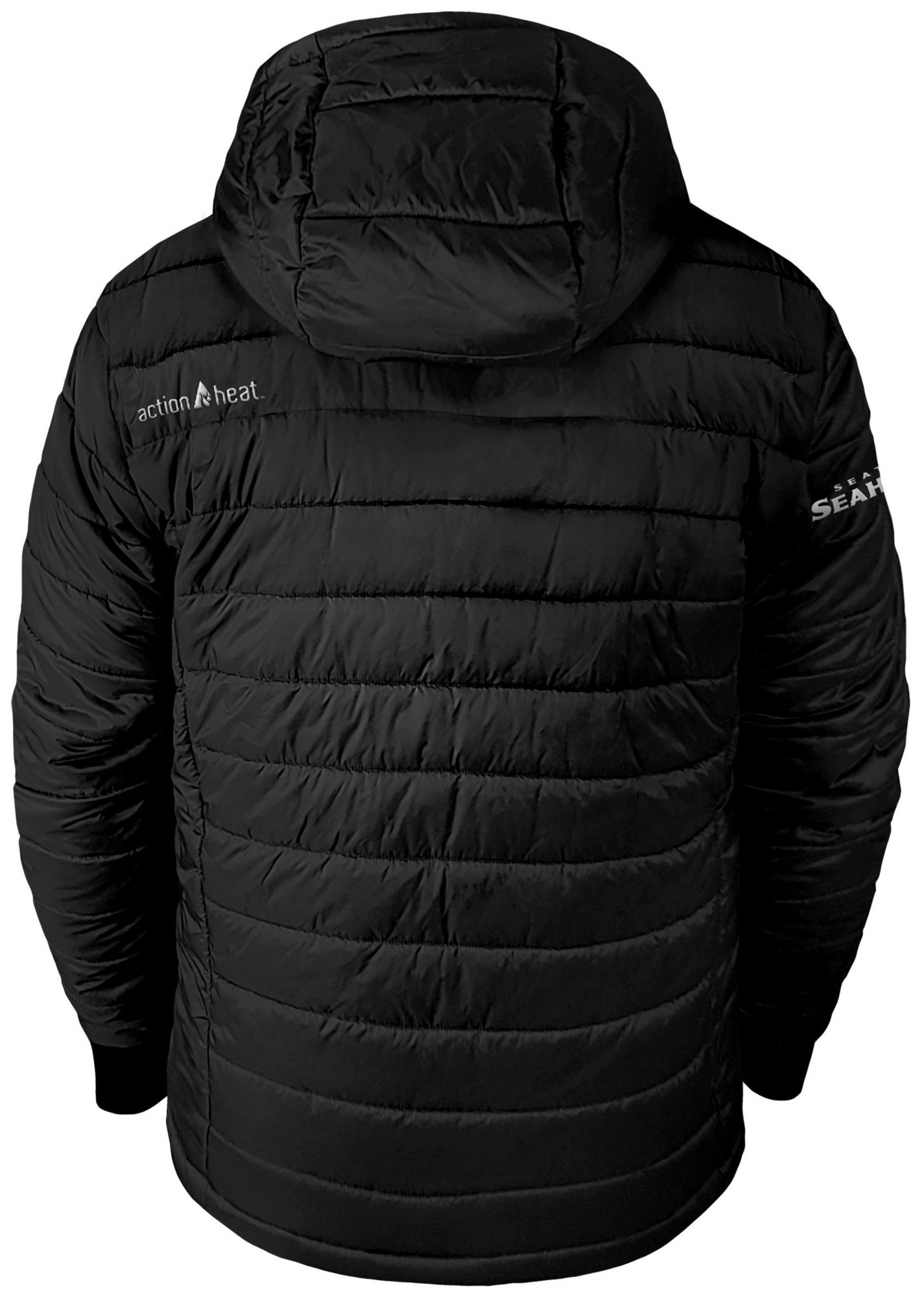 ActionHeat Men's Seattle Seahawks Black 5V Battery Heated Puffer Jacket product image
