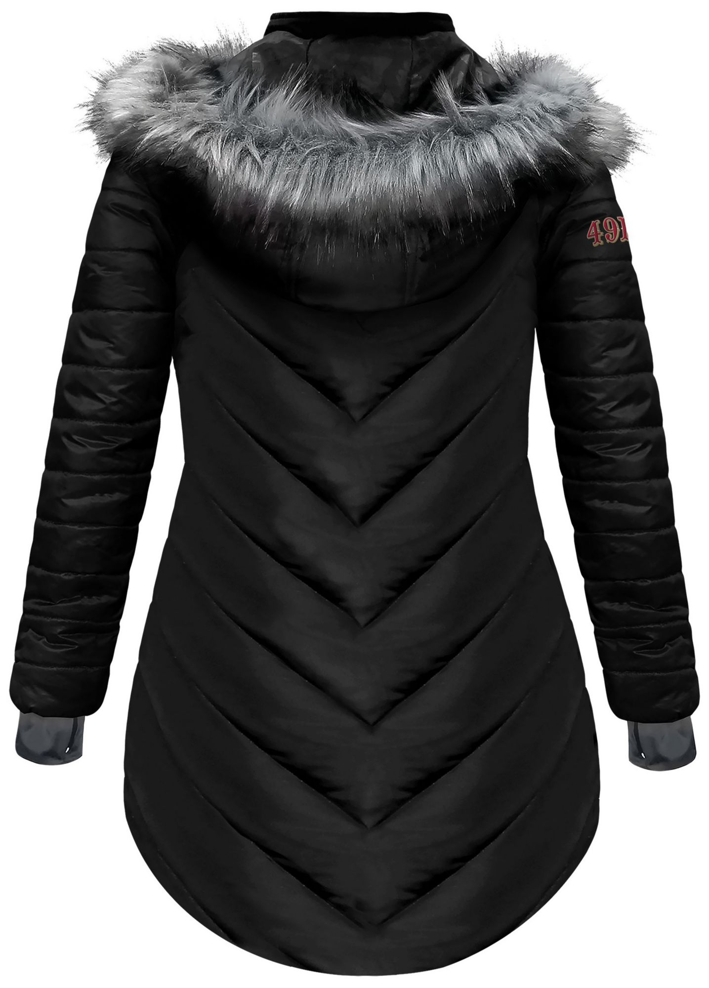 ActionHeat Women's San Francisco 49ers Black 5V Battery Heated Puffer Jacket product image