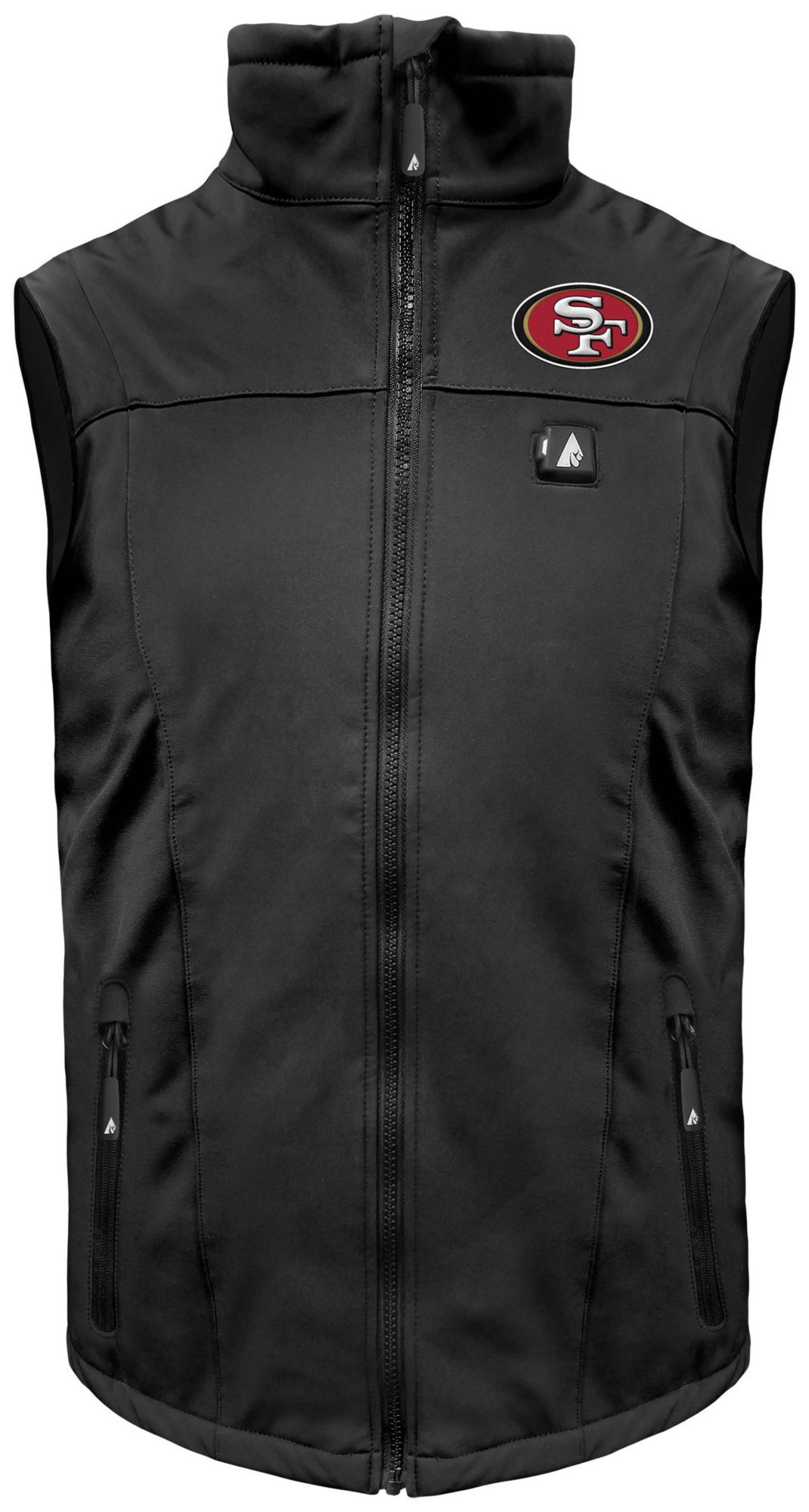 ActionHeat Men's San Francisco 49ers Black 5V Battery Heated Softshell Vest product image