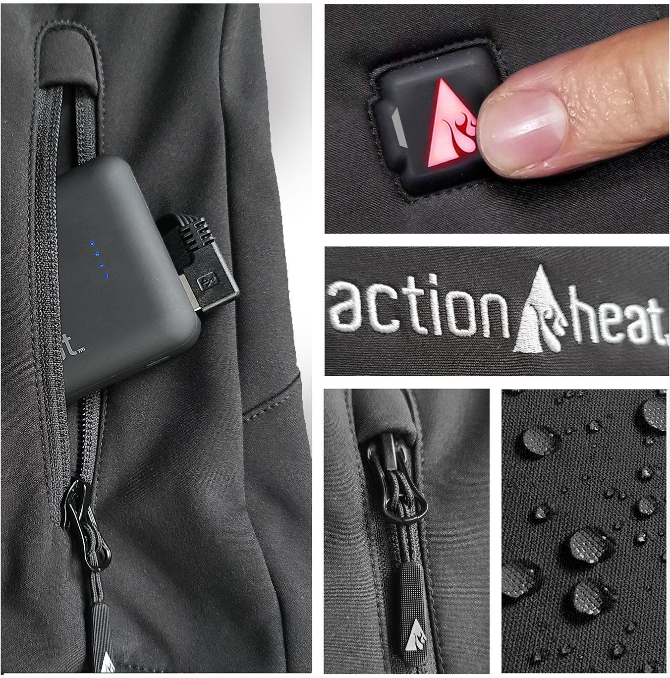 ActionHeat Men's Washington Commanders Black 5V Battery Heated Softshell Vest product image