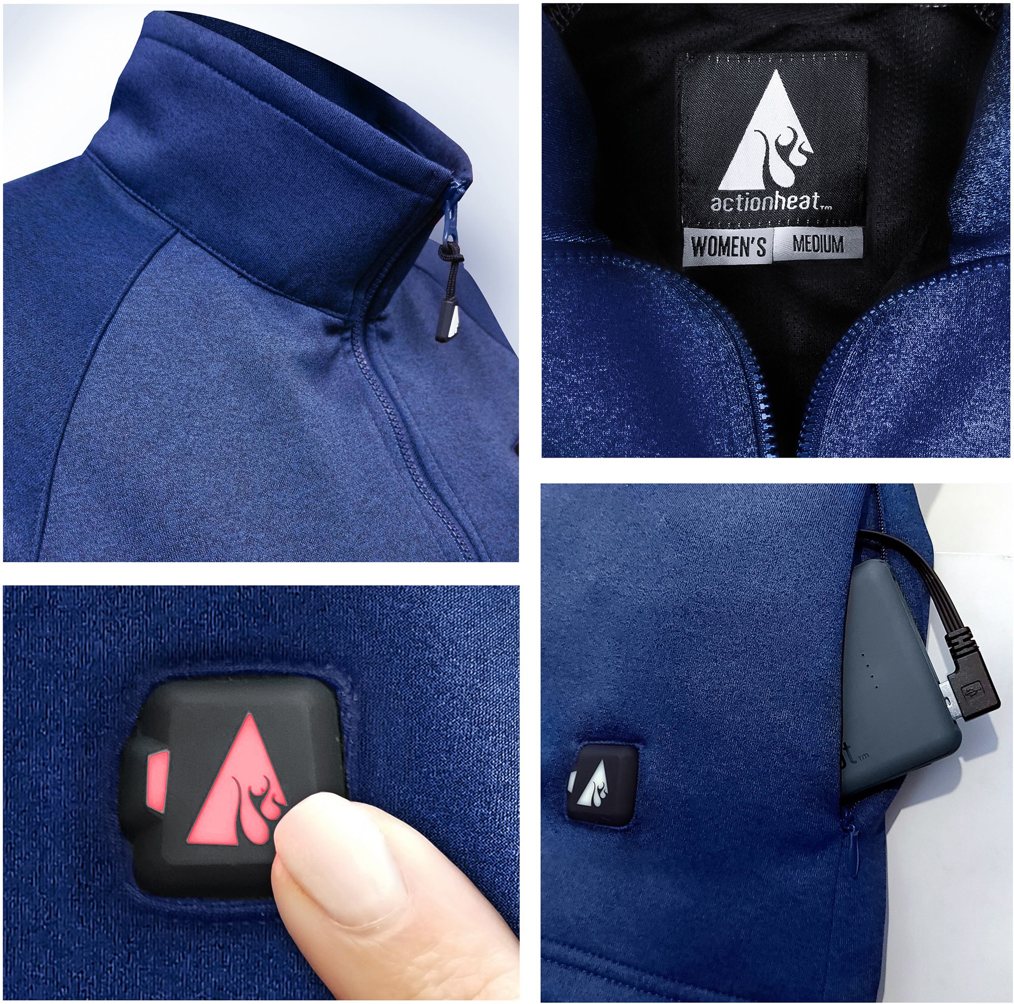 ActionHeat Mens 5V Battery Heated Half Zip Sweatshirt product image