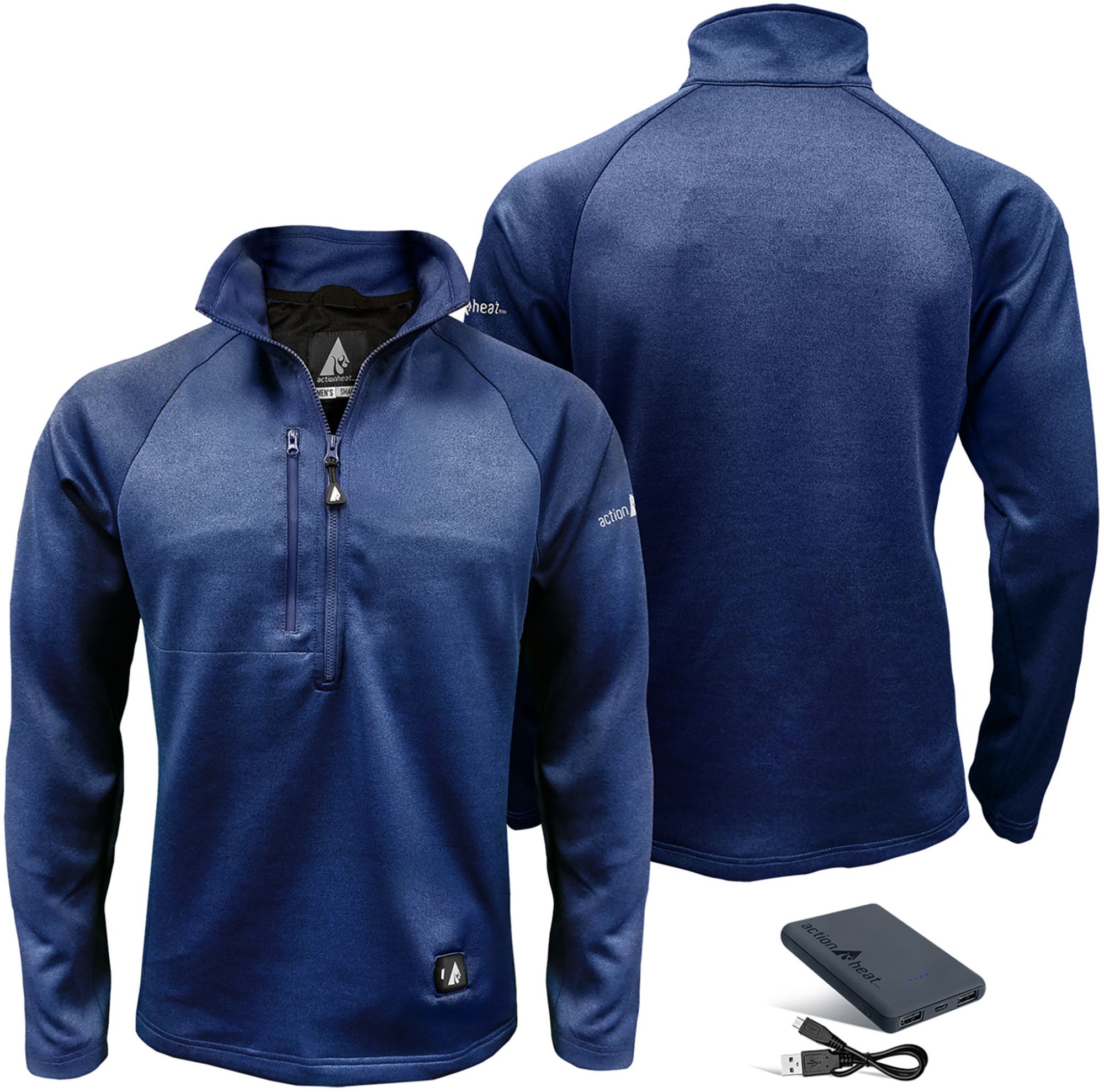 ActionHeat Mens 5V Battery Heated Half Zip Sweatshirt product image