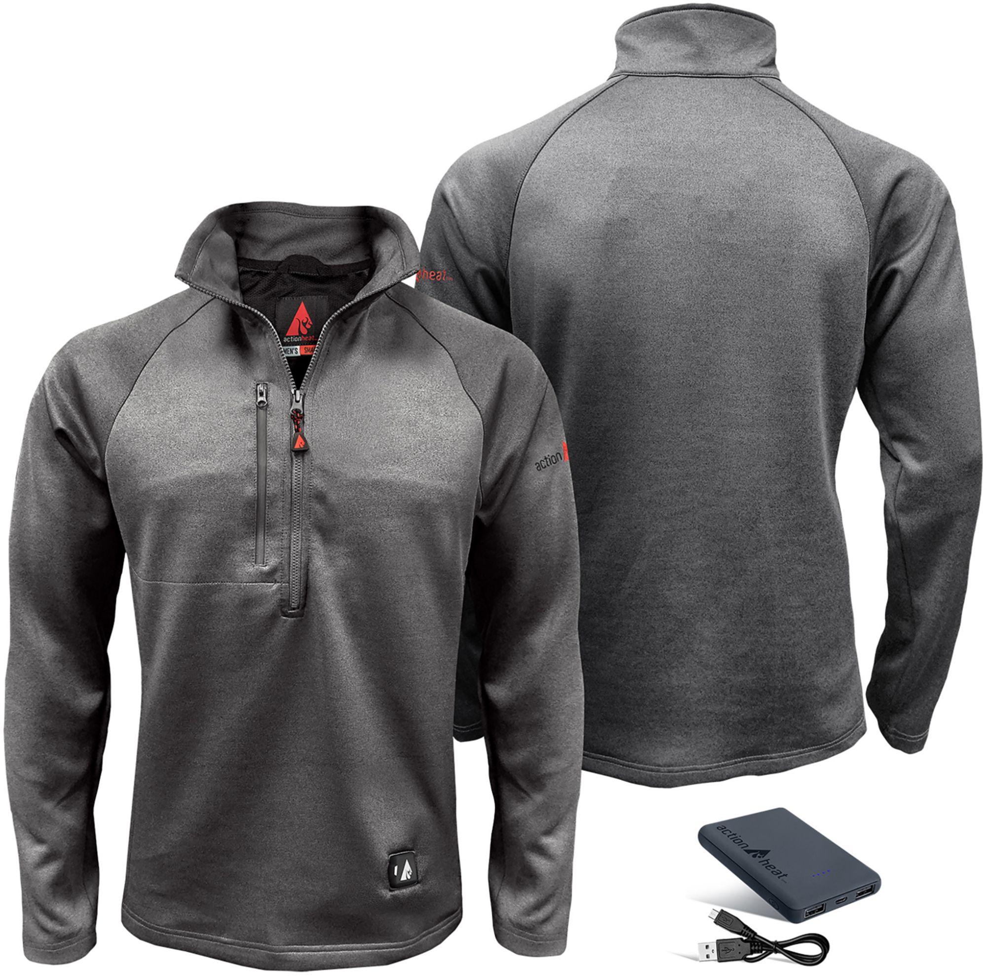 ActionHeat Mens 5V Battery Heated Half Zip Sweatshirt product image