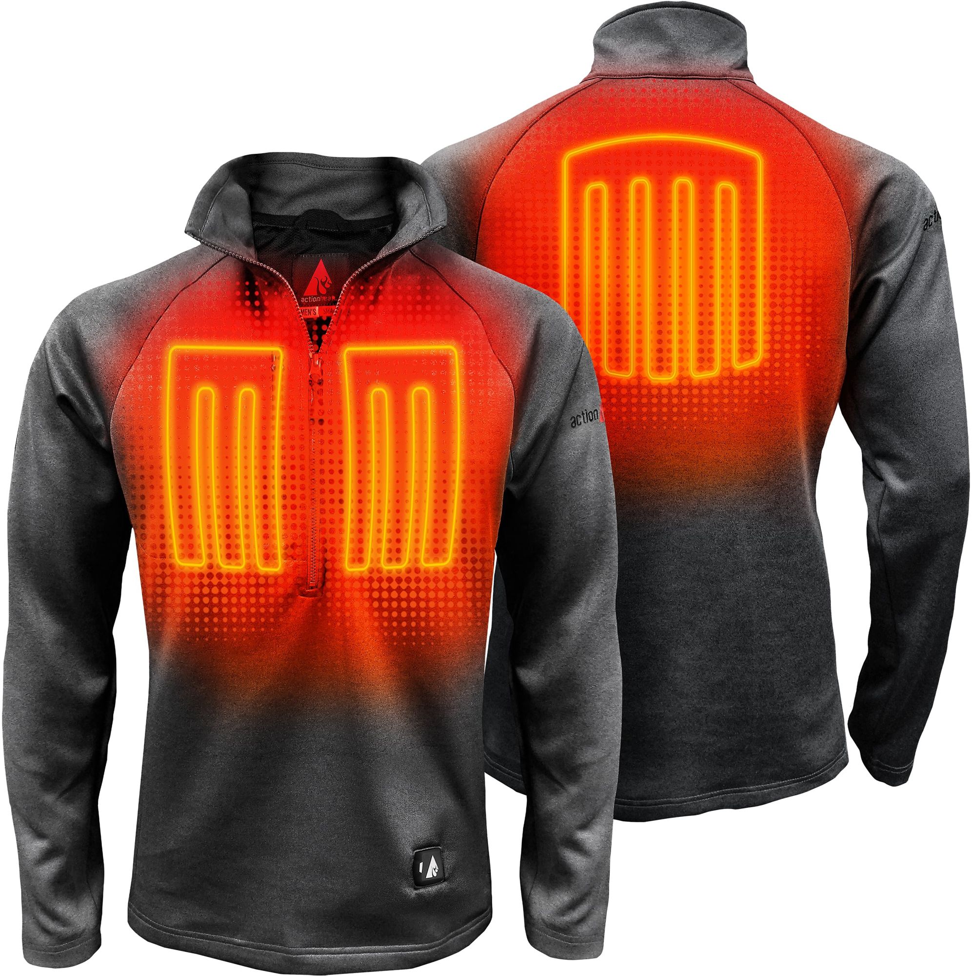 ActionHeat Mens 5V Battery Heated Half Zip Sweatshirt product image