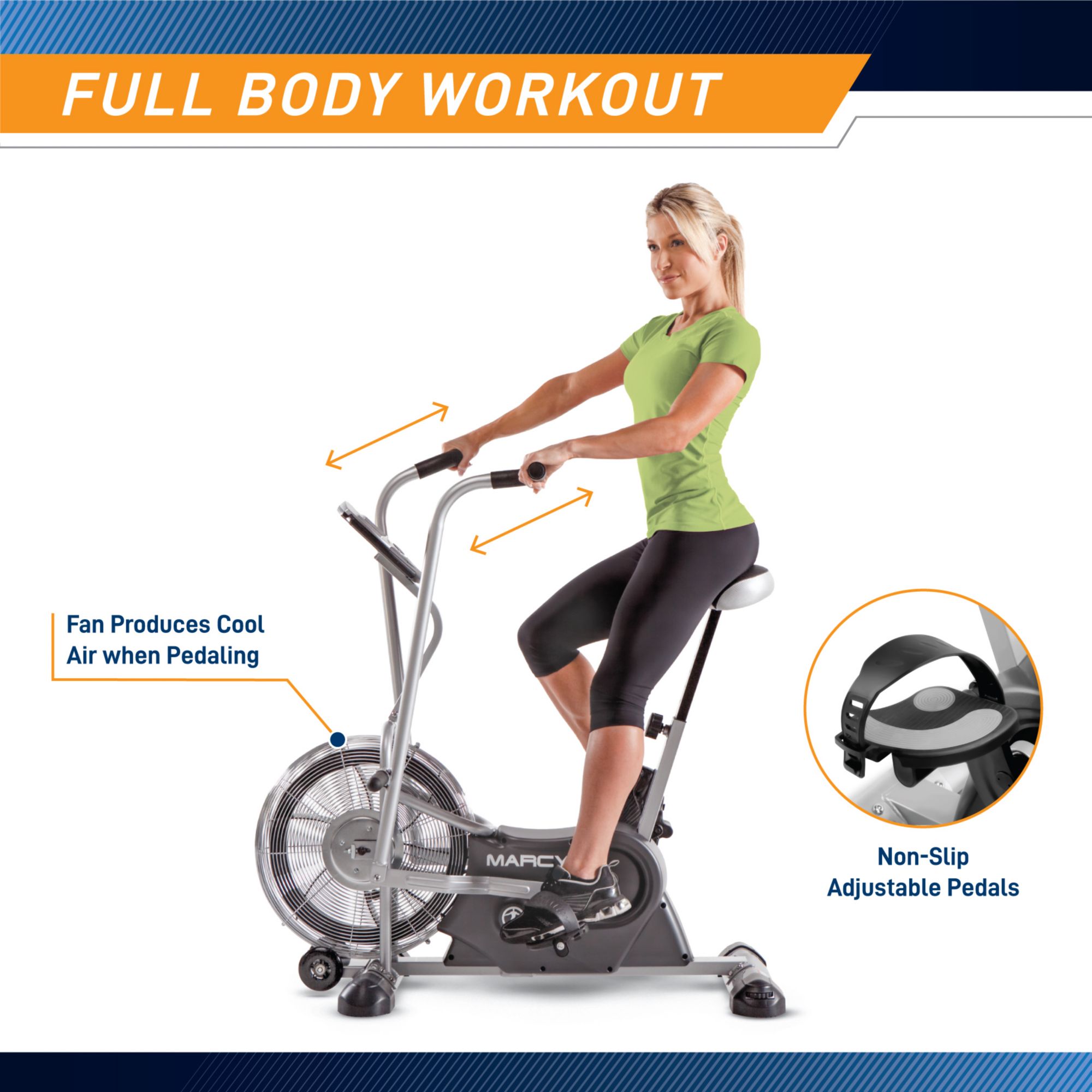 Marcy Deluxe Air Fan Exercise Bike product image