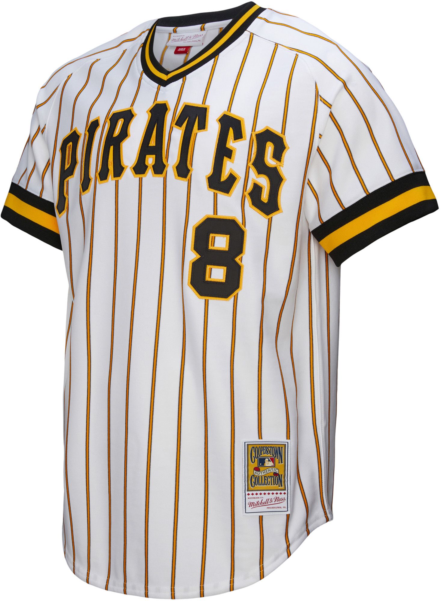 Mitchell & Ness Men's Willie Stargell #8 White Cooperstown Home Authentic Jersey product image