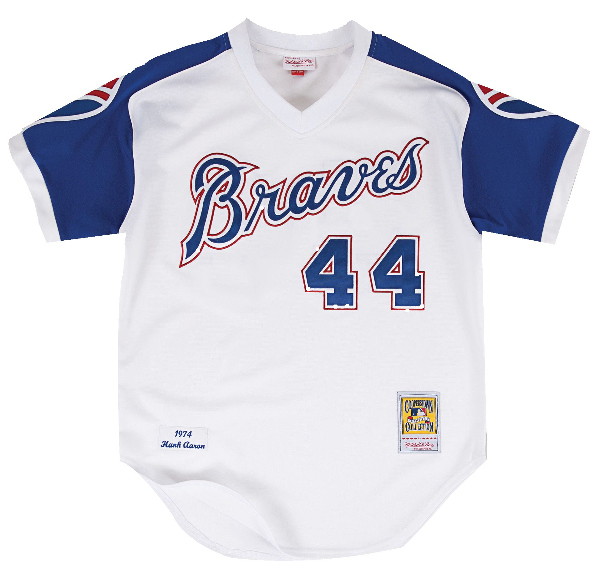 Mitchell & Ness Men's Atlanta Braves Hank Aaron #44 White Authentic Home Jersey product image