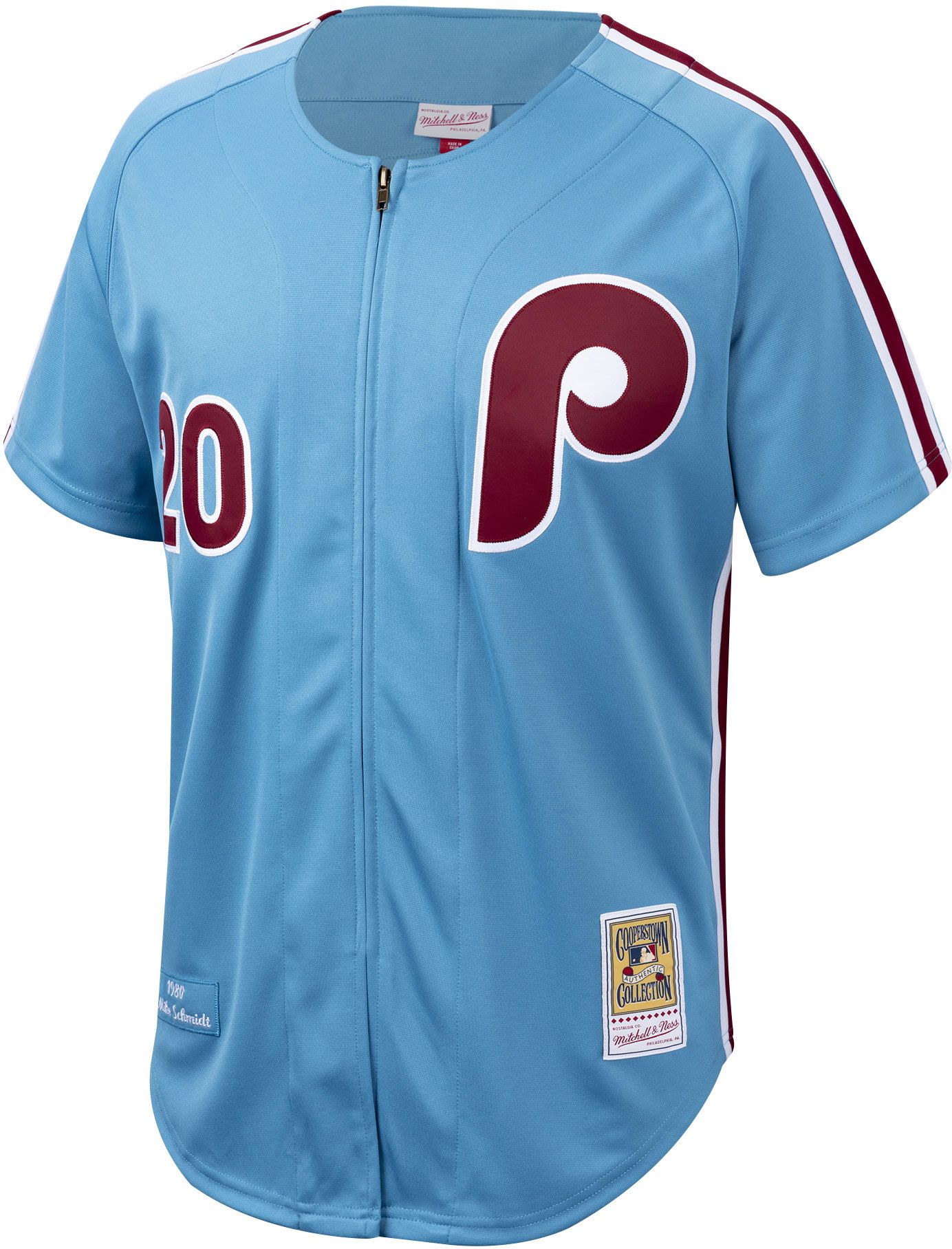 Mitchell & Ness Men's Mike Schmidt #20 Philadelphia Phillies Blue Authentic Jersey product image