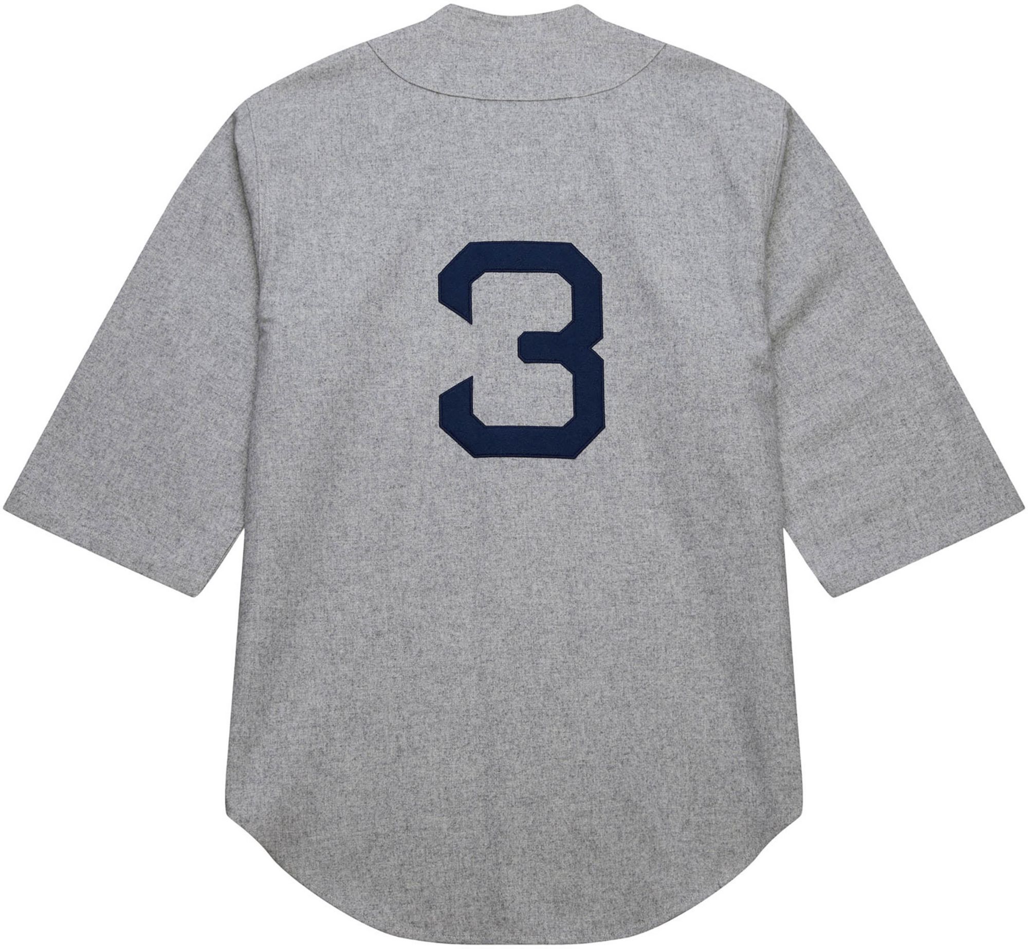 Mitchell & Ness Men's Babe Ruth #3 New York Yankees Grey Authentic Jersey product image