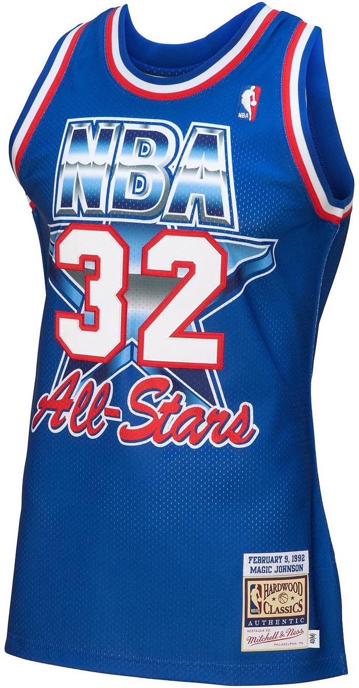 Women's Mitchell and Ness Los Angeles Lakers NBA Magic Johnson Hardwood Classics Swingman Jersey
