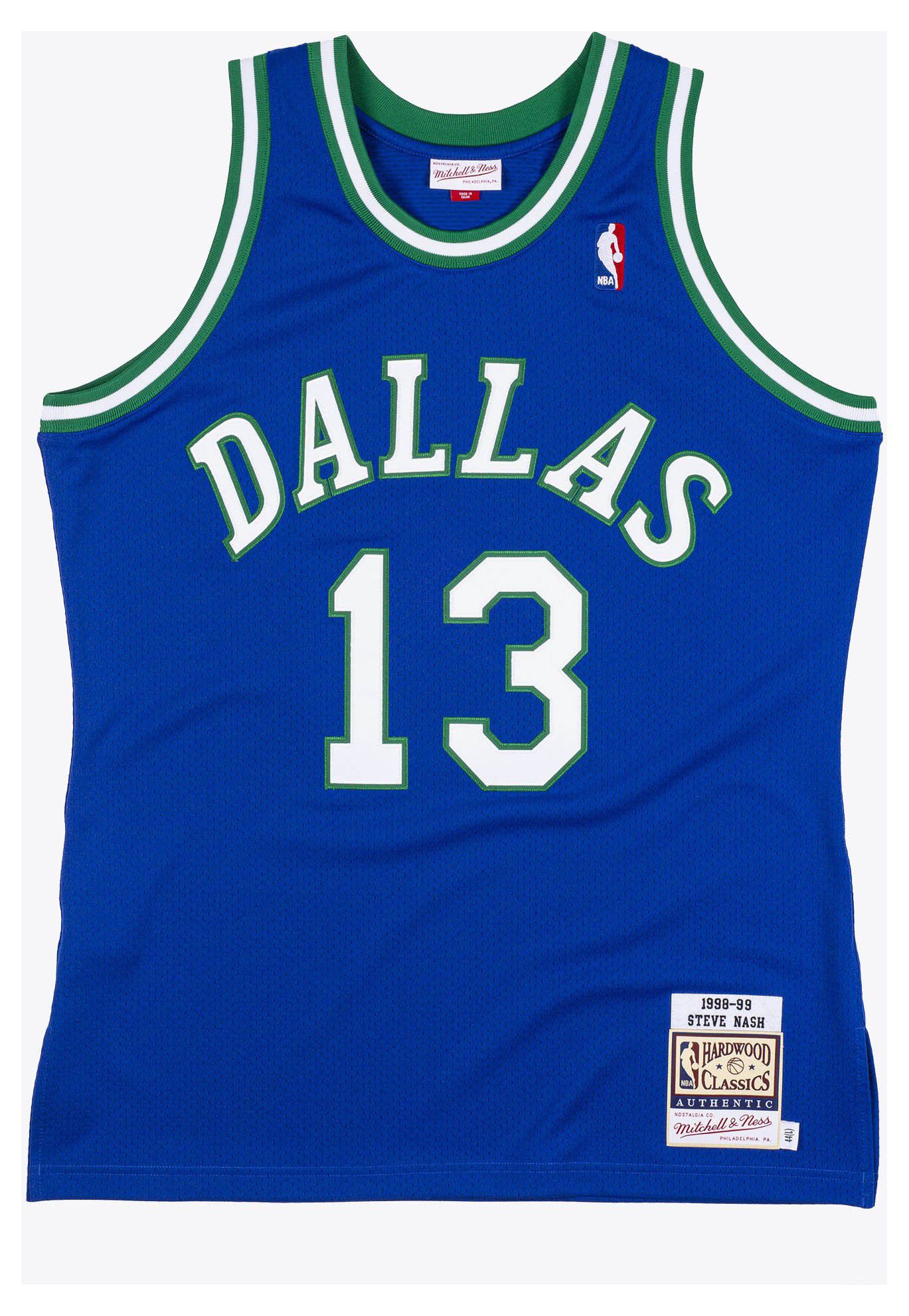 Mitchell & Ness Men's Dallas Mavericks Steve Nash #13 Blue 1998 Authentic HWC Jersey product image