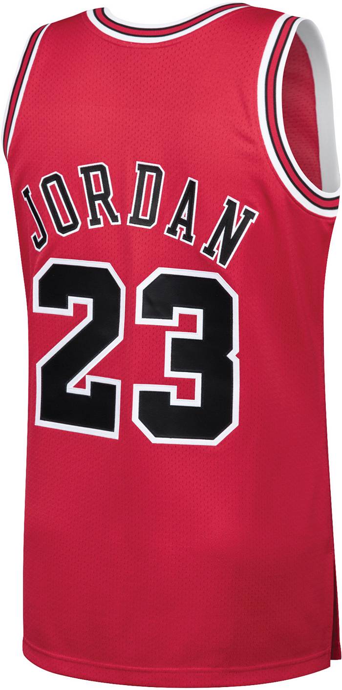 Big & Tall Men's Michael Jordan Chicago Bulls Nike Authentic Red Throwback  Jersey