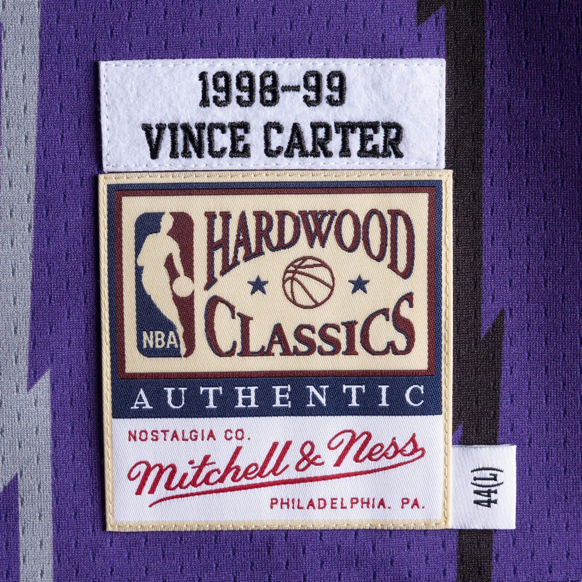 Mitchell & Ness Men's 1998-1999 Toronto Raptors Vince Carter #15 Purple Hardwood Classics Authentic Jersey product image