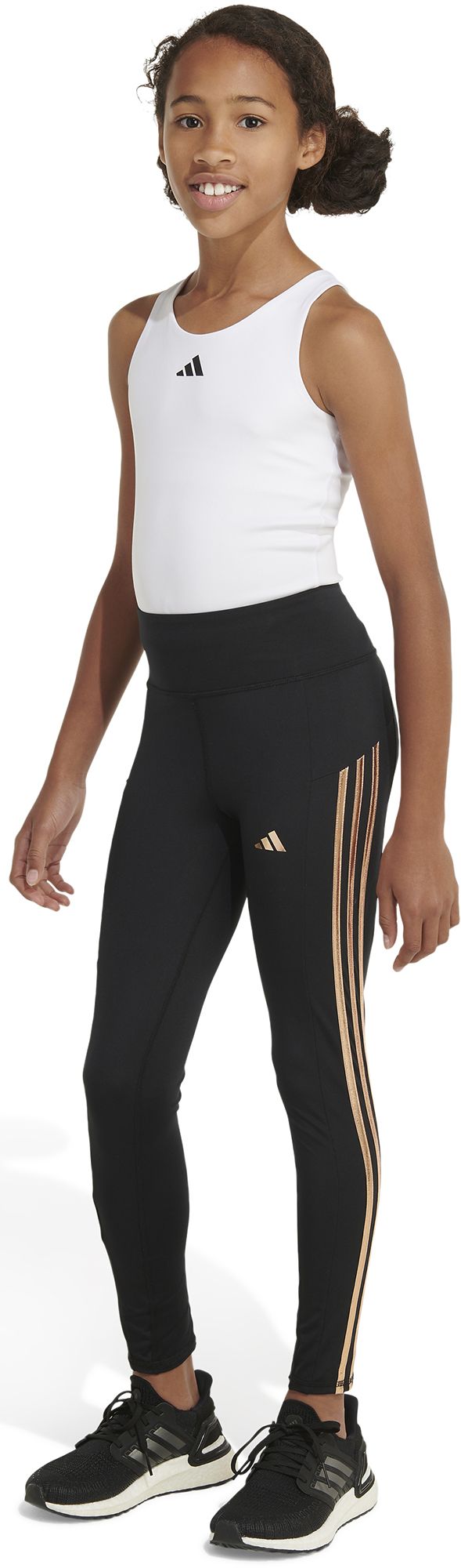 adidas Girls' 3-Stripe Pocket Leggings product image