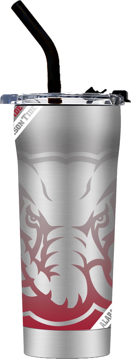 Gametime SideKicks Alabama Crimson Tide 20 oz. Striped White Stainless Steel Tumbler product image