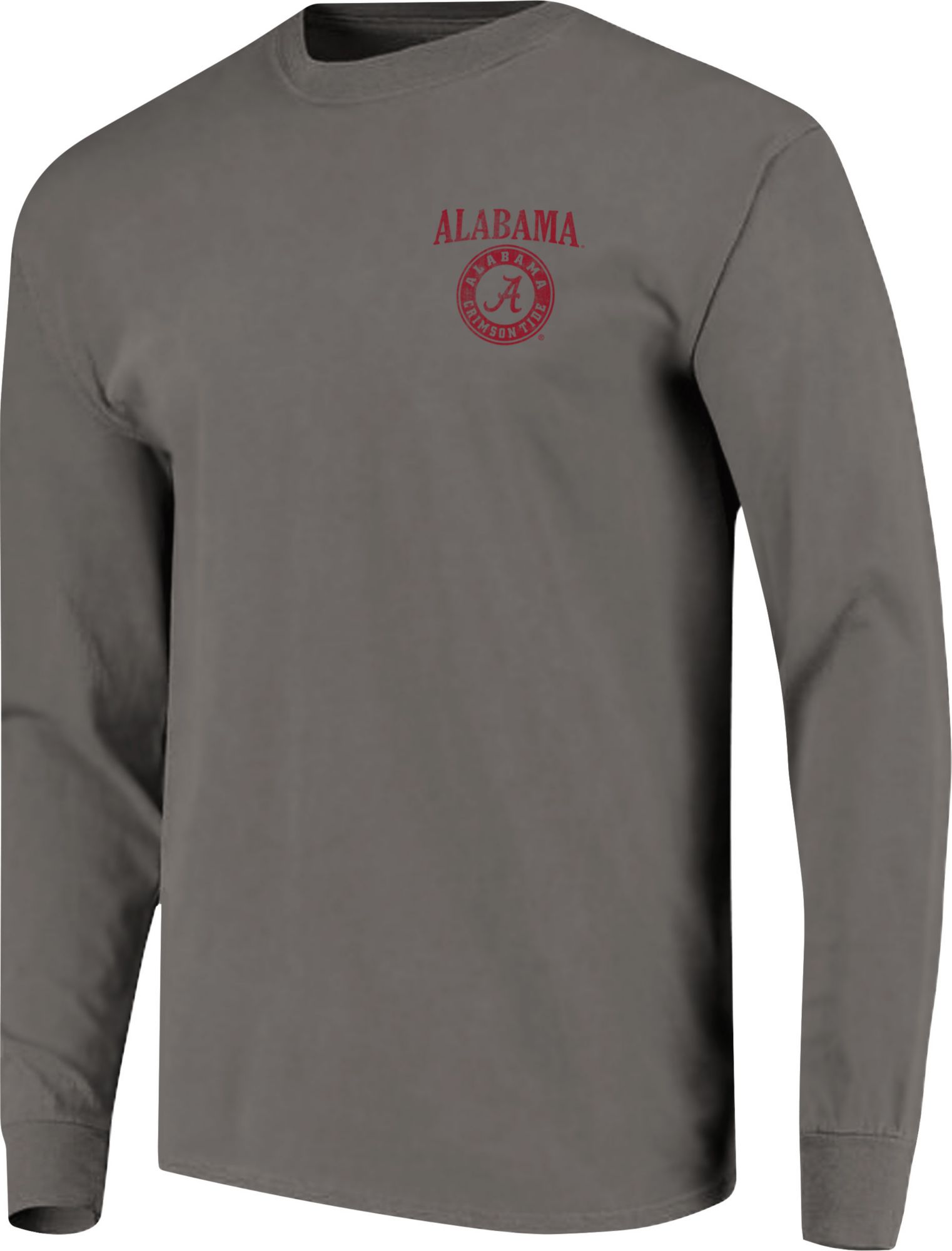 Image One Men's Alabama Crimson Tide Grey Vintage Poster Long Sleeve T-Shirt product image