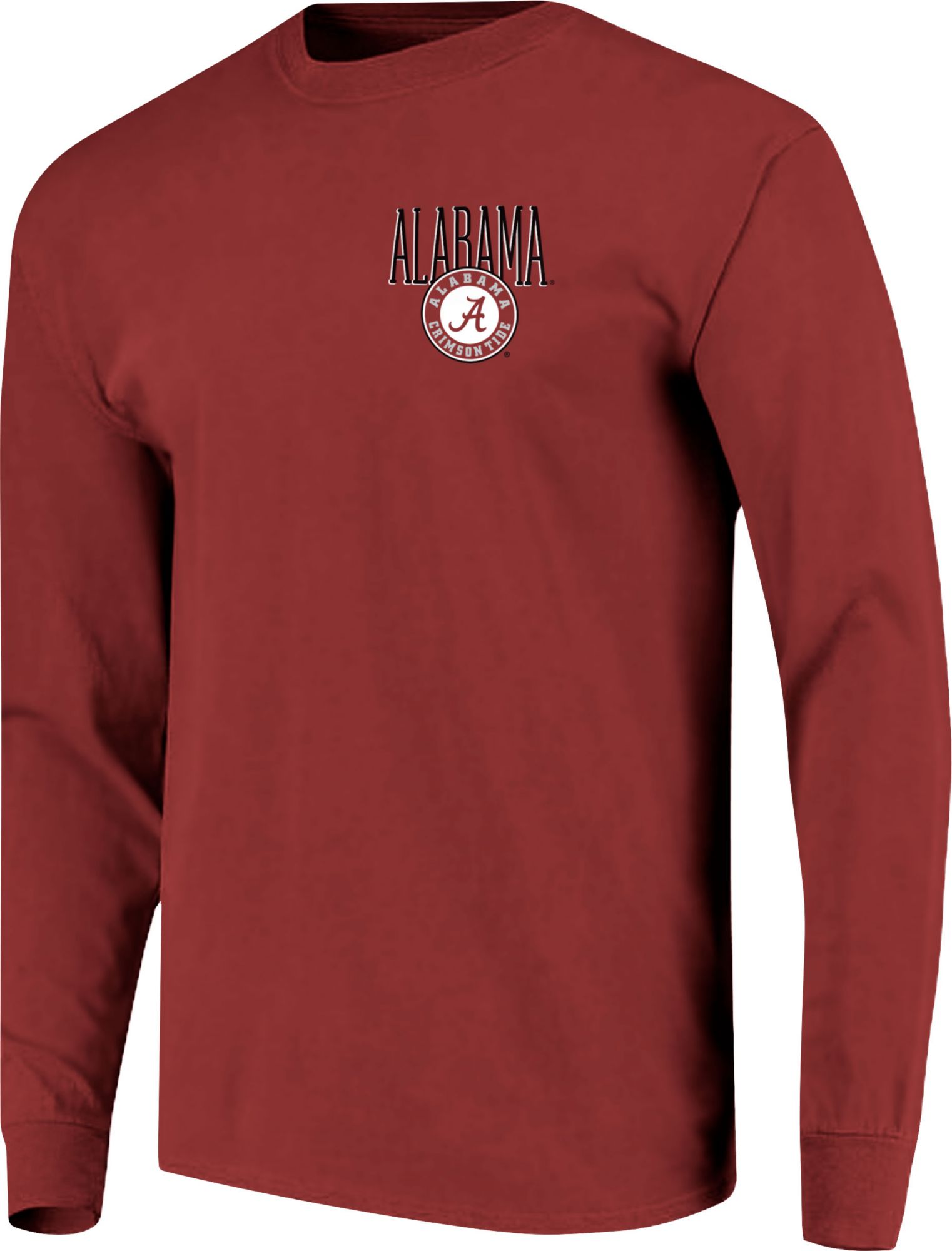 Image One Men's Alabama Crimson Tide Crimson Tall Type State Long Sleeve T-Shirt product image