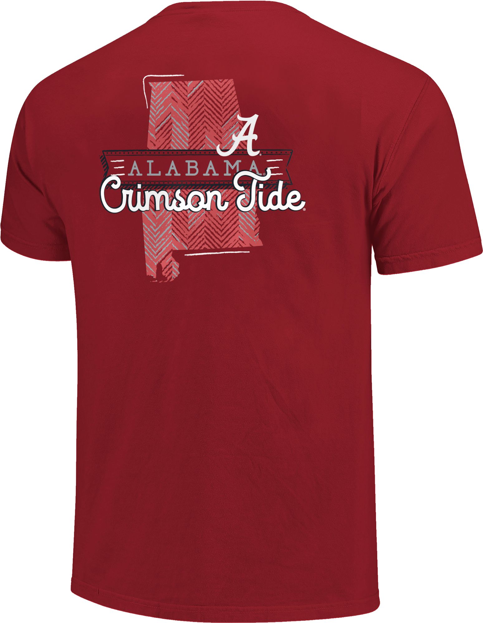 Image One Adult Alabama Crimson Tide Crimson Sketch Banner T-Shirt product image