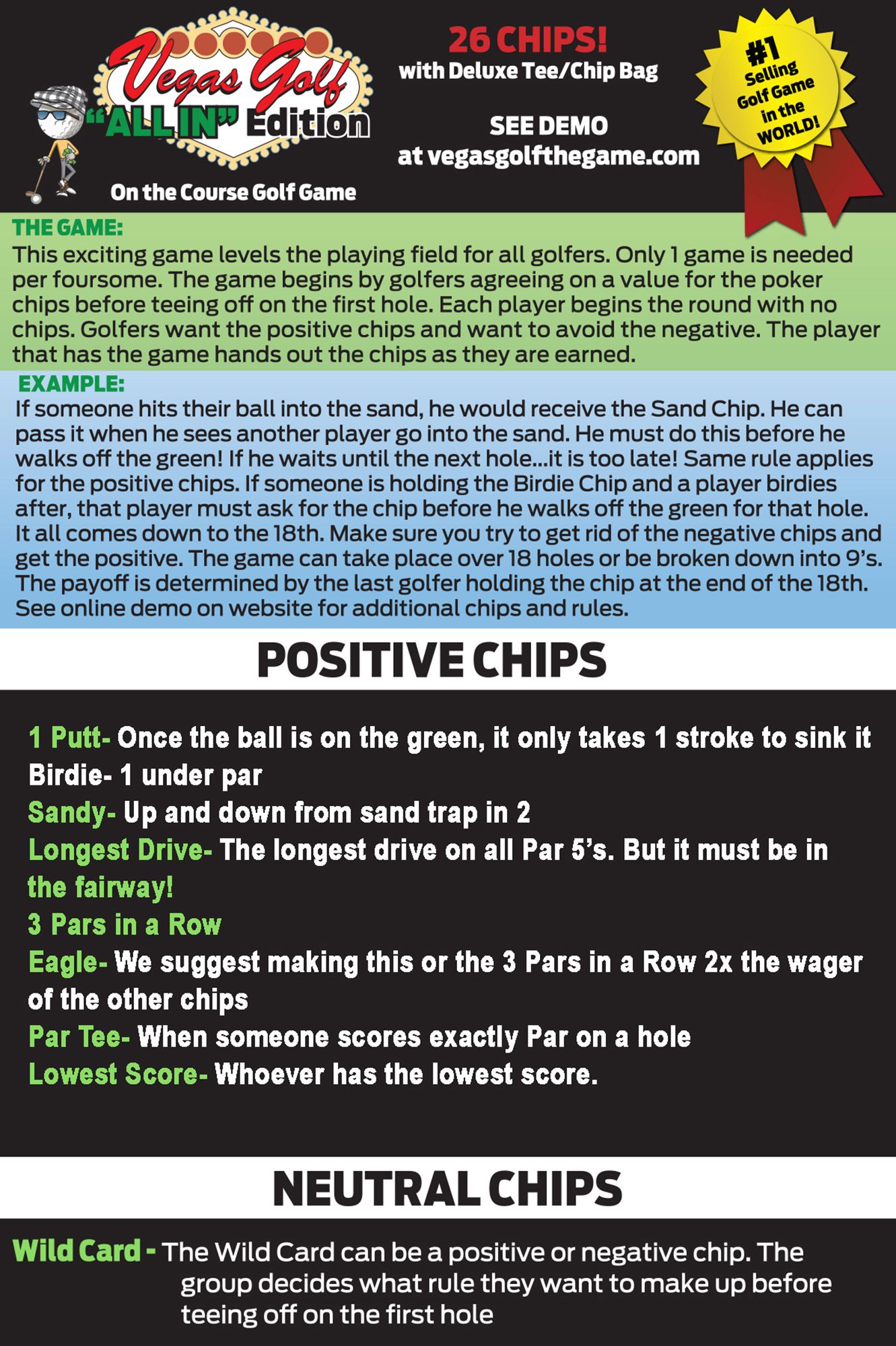 Vegas Golf ALL-IN Edition On-The-Course Golf Game product image