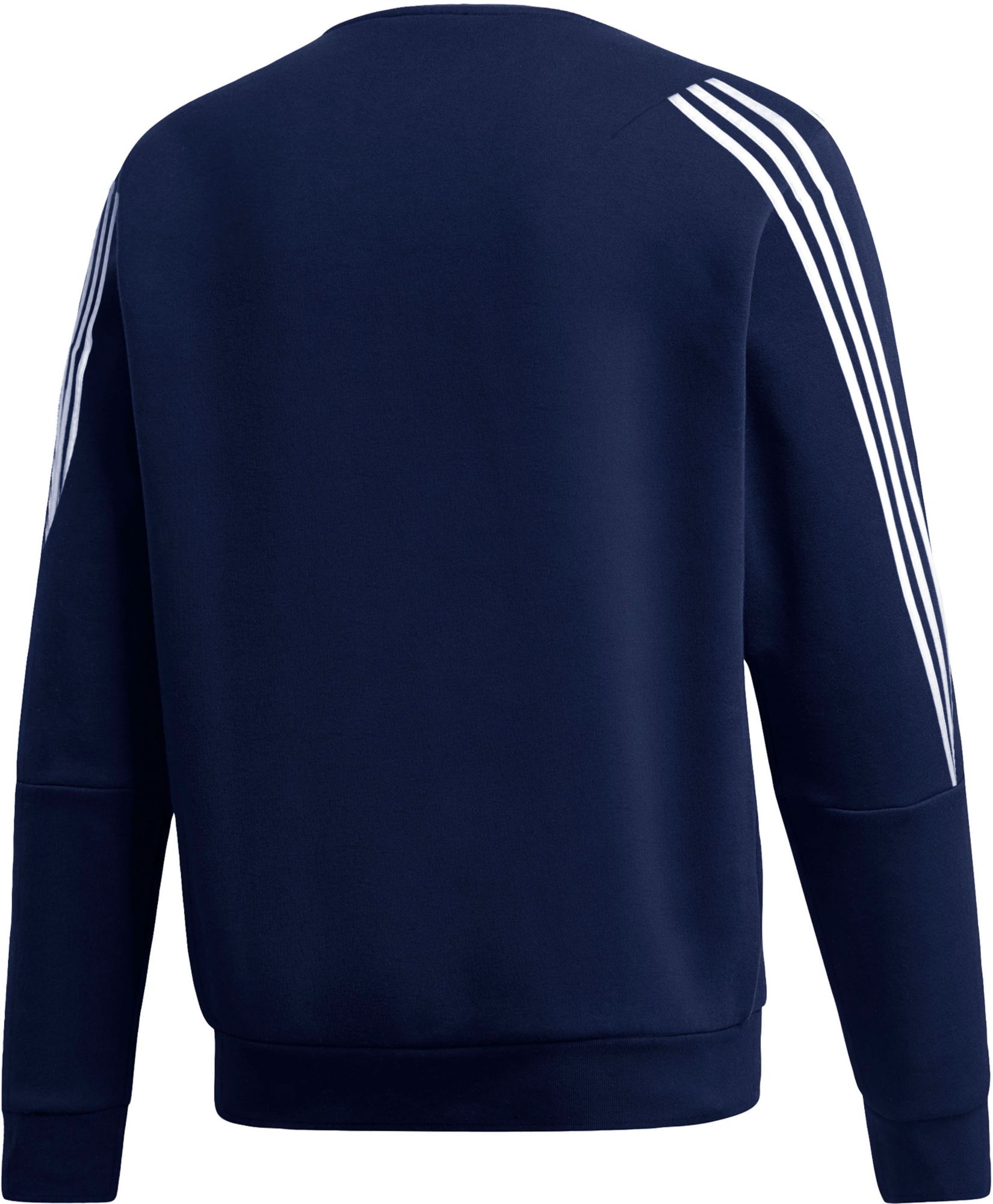 adidas Men's Florida Atlantic Owls Blue 3-Stripe Crew Pullover Sweatshirt