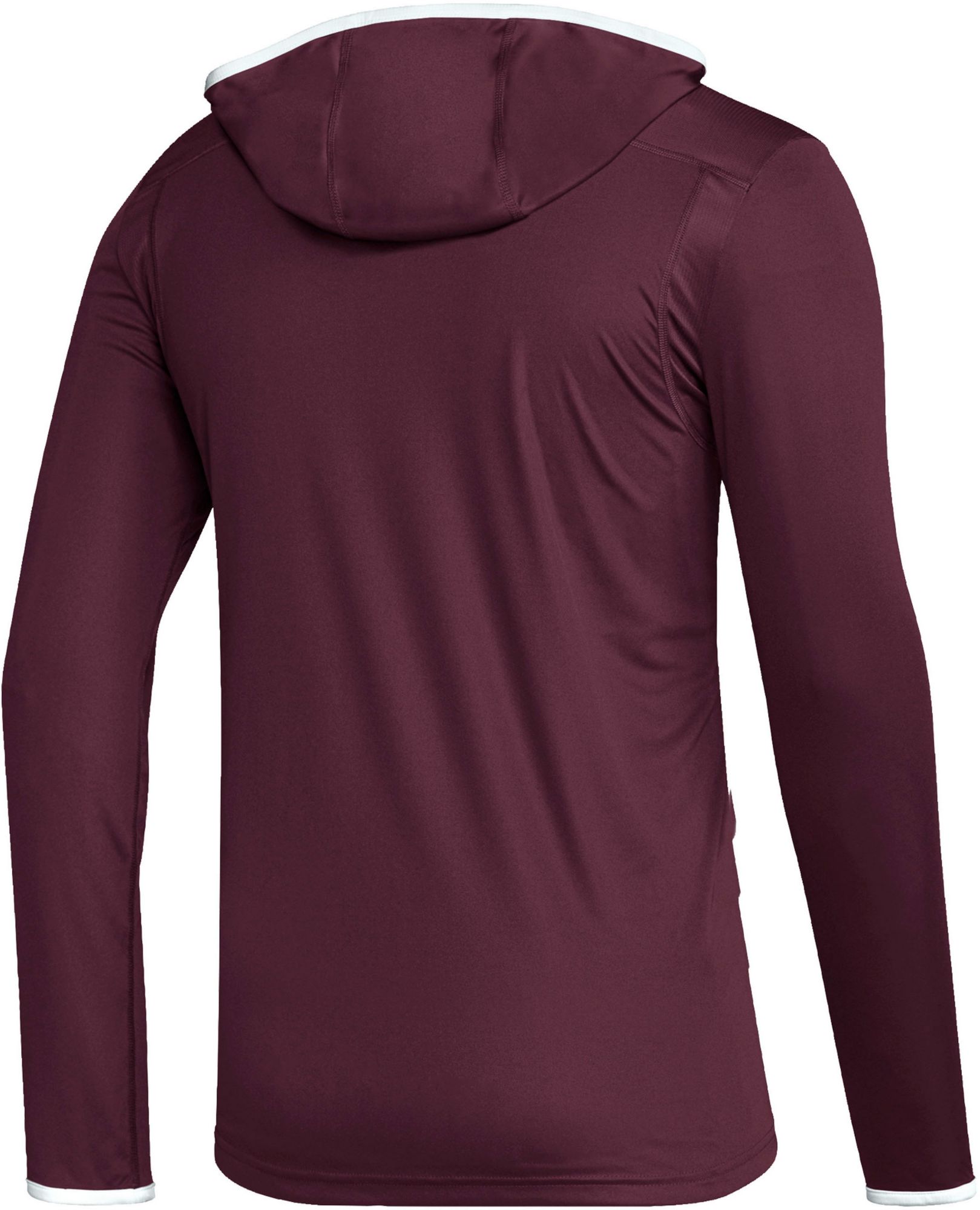 adidas Men's Arizona State Sun Devils Maroon Team Issue Hooded 1/4 Zip Shirt product image