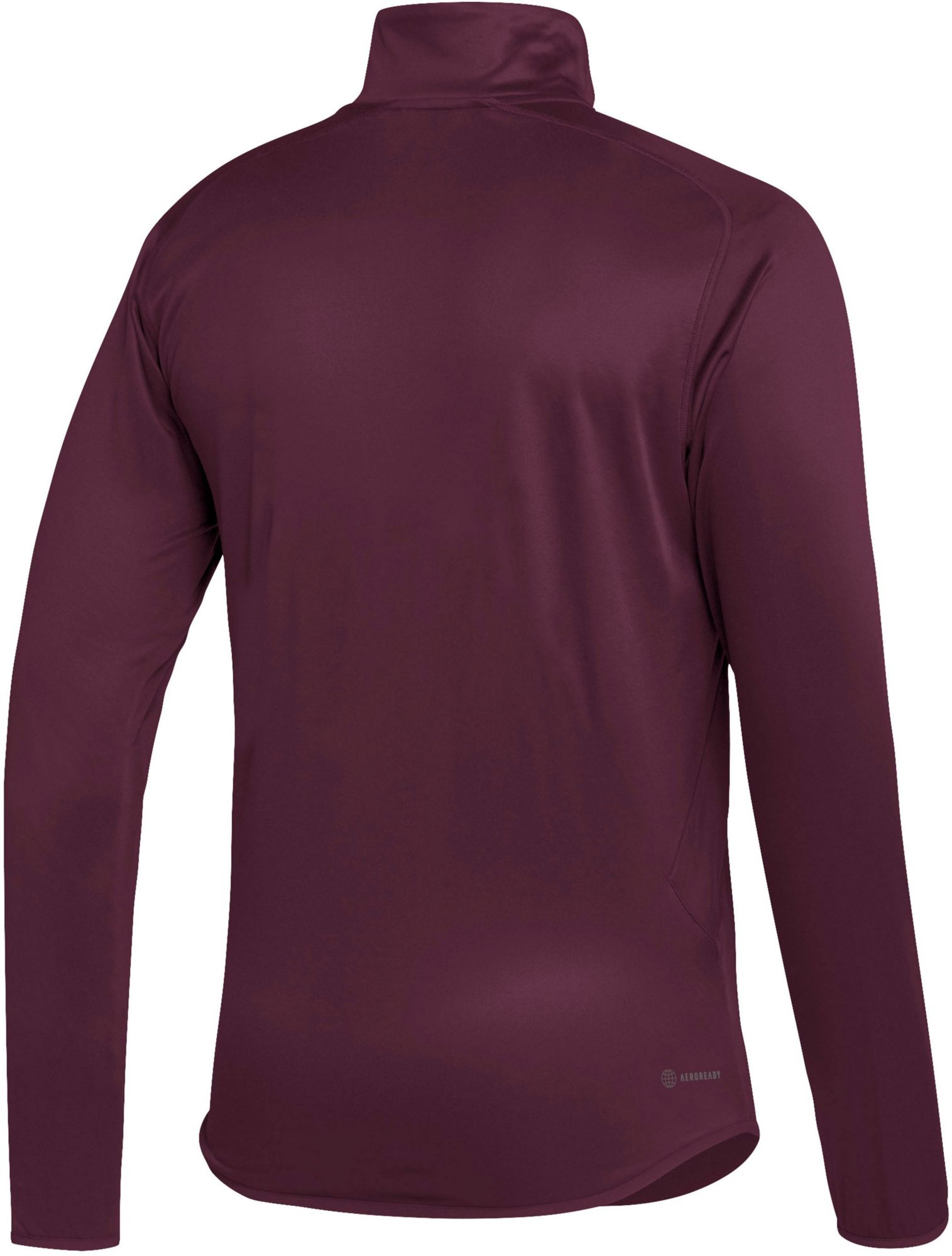 adidas Men's Mississippi State Bulldogs Maroon Stadium Knit 1/4 Zip Shirt product image