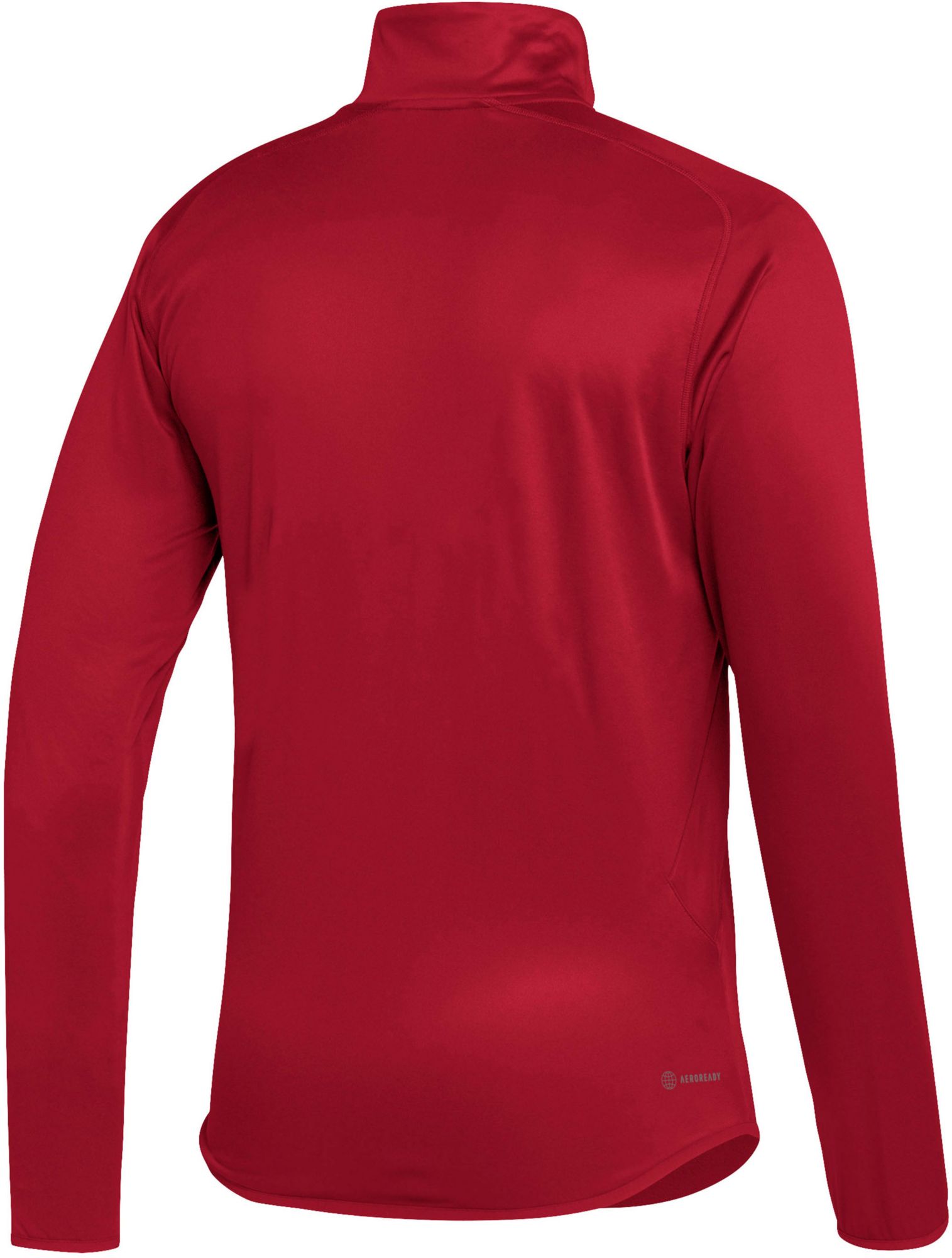 adidas Men's Nebraska Cornhuskers Scarlet Stadium Knit 1/4 Zip Shirt product image