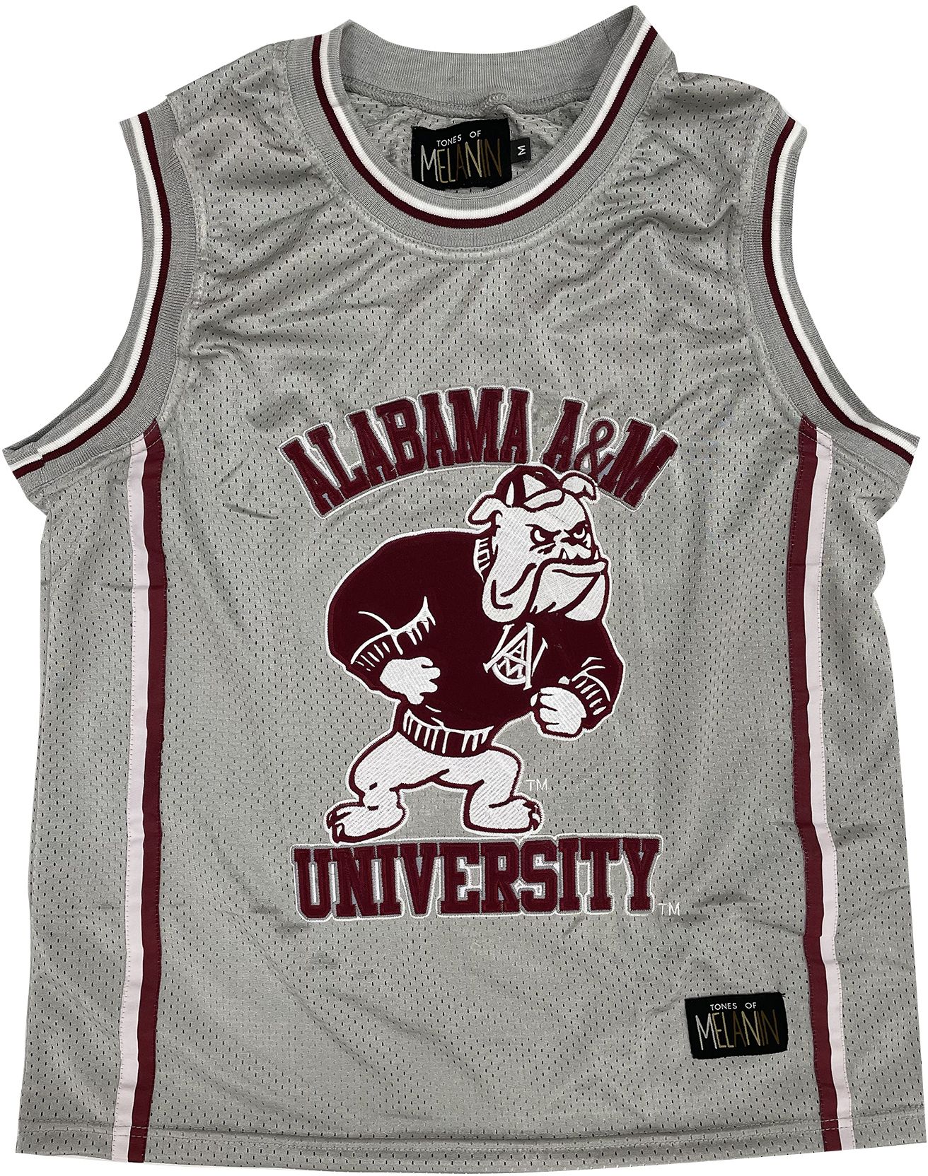 Tones of Melanin Alabama A&M Bulldogs Grey Basketball Jersey product image