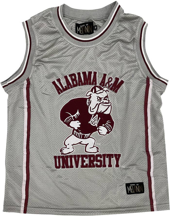 Tones of Melanin Alabama A&M Bulldogs Grey Basketball Jersey
