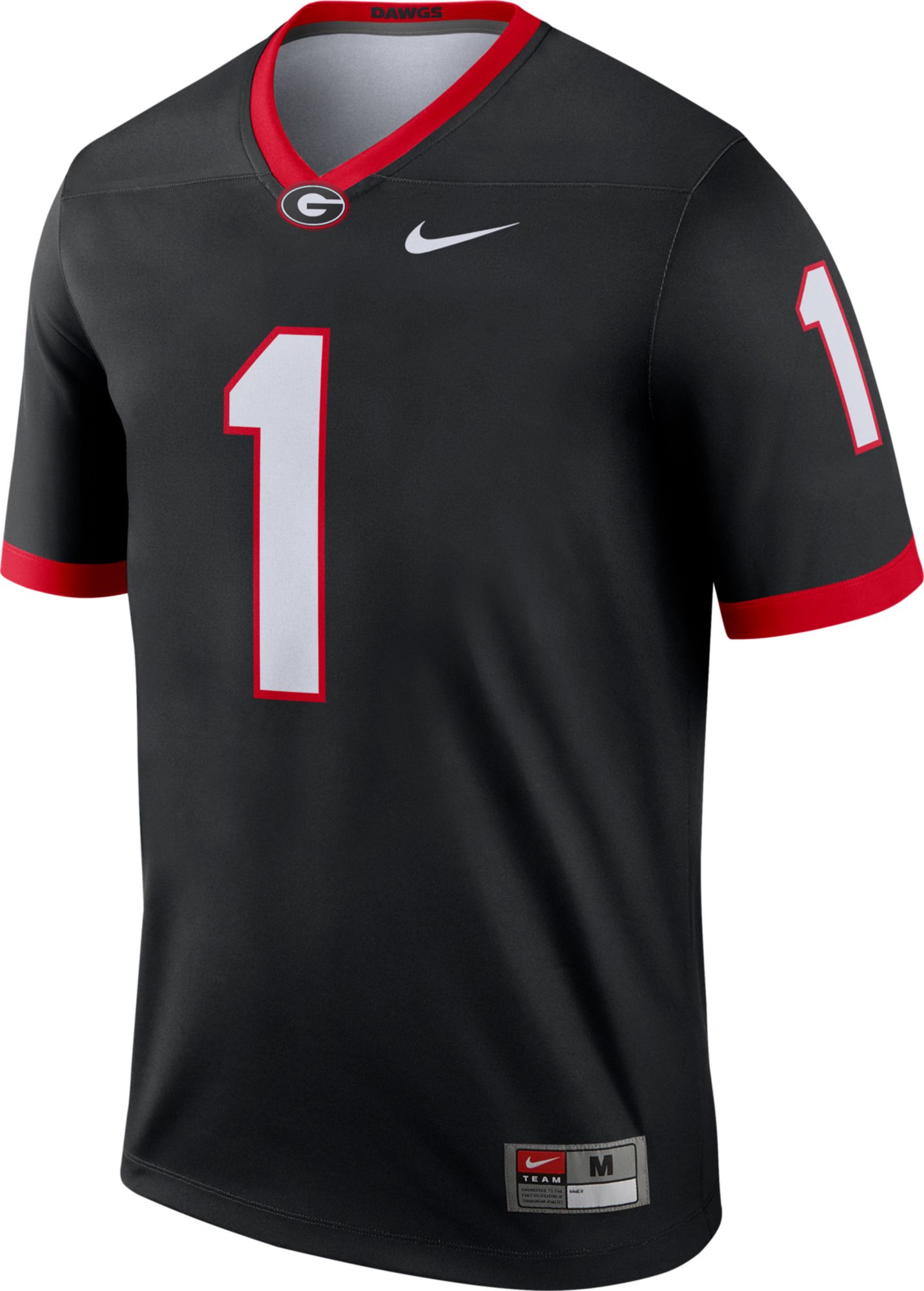 Nike Men's Georgia Bulldogs #1 Dri-FIT Legend Football Black Jersey product image