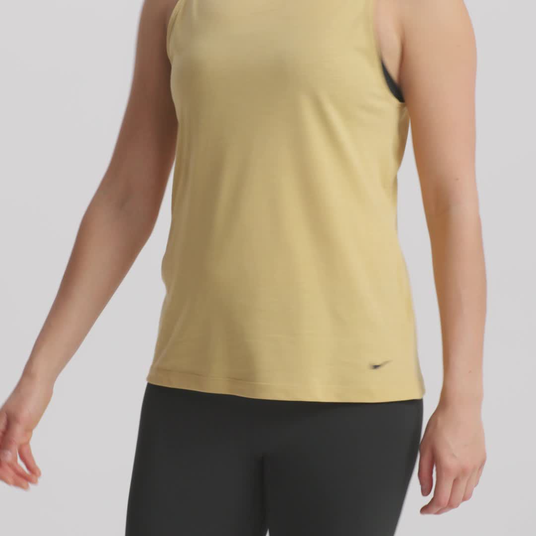 nike women's studio open back tank top