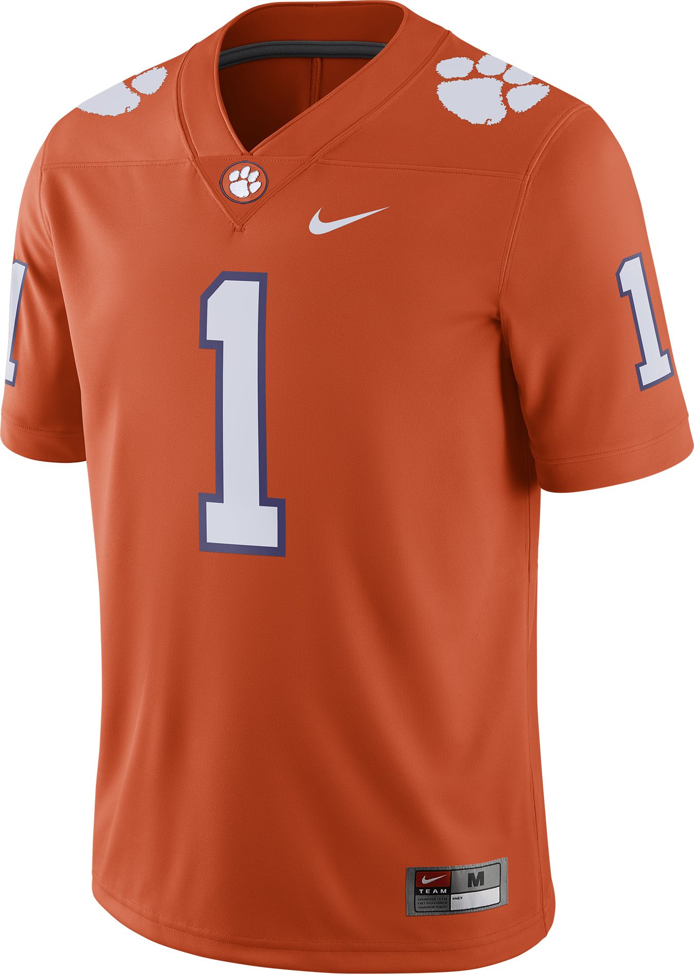 Nike Men's Clemson Tigers #1 Dri-FIT Game Football Jersey