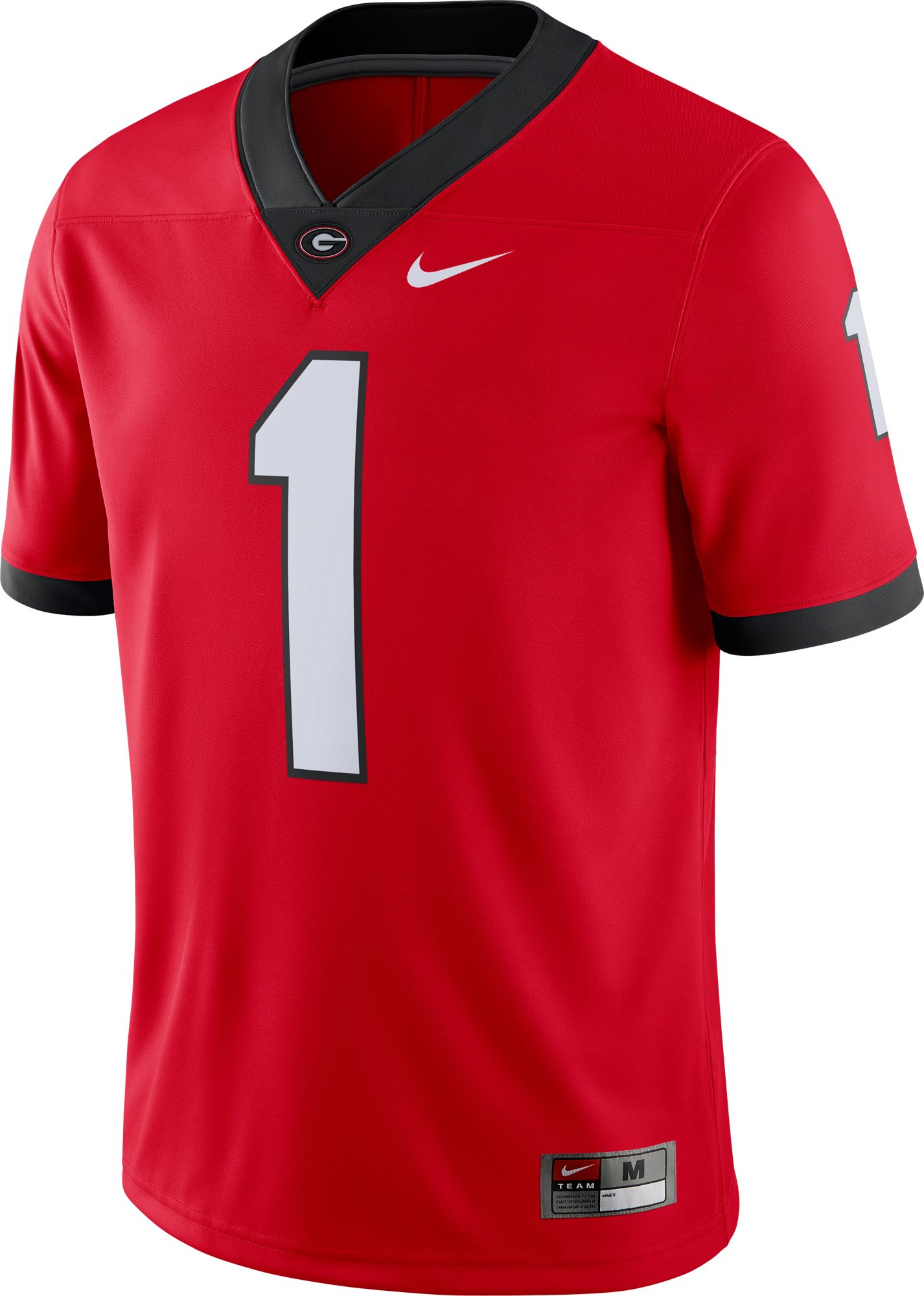Nike Men's Georgia Bulldogs #1 Red Dri-FIT Game Football Jersey product image
