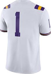 Nike Men's LSU Tigers #1 Dri-FIT Game Football White Jersey product image
