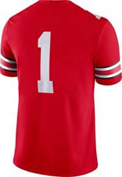 Nike Men's Ohio State Buckeyes #1 Scarlet Dri-FIT Game Football Jersey product image